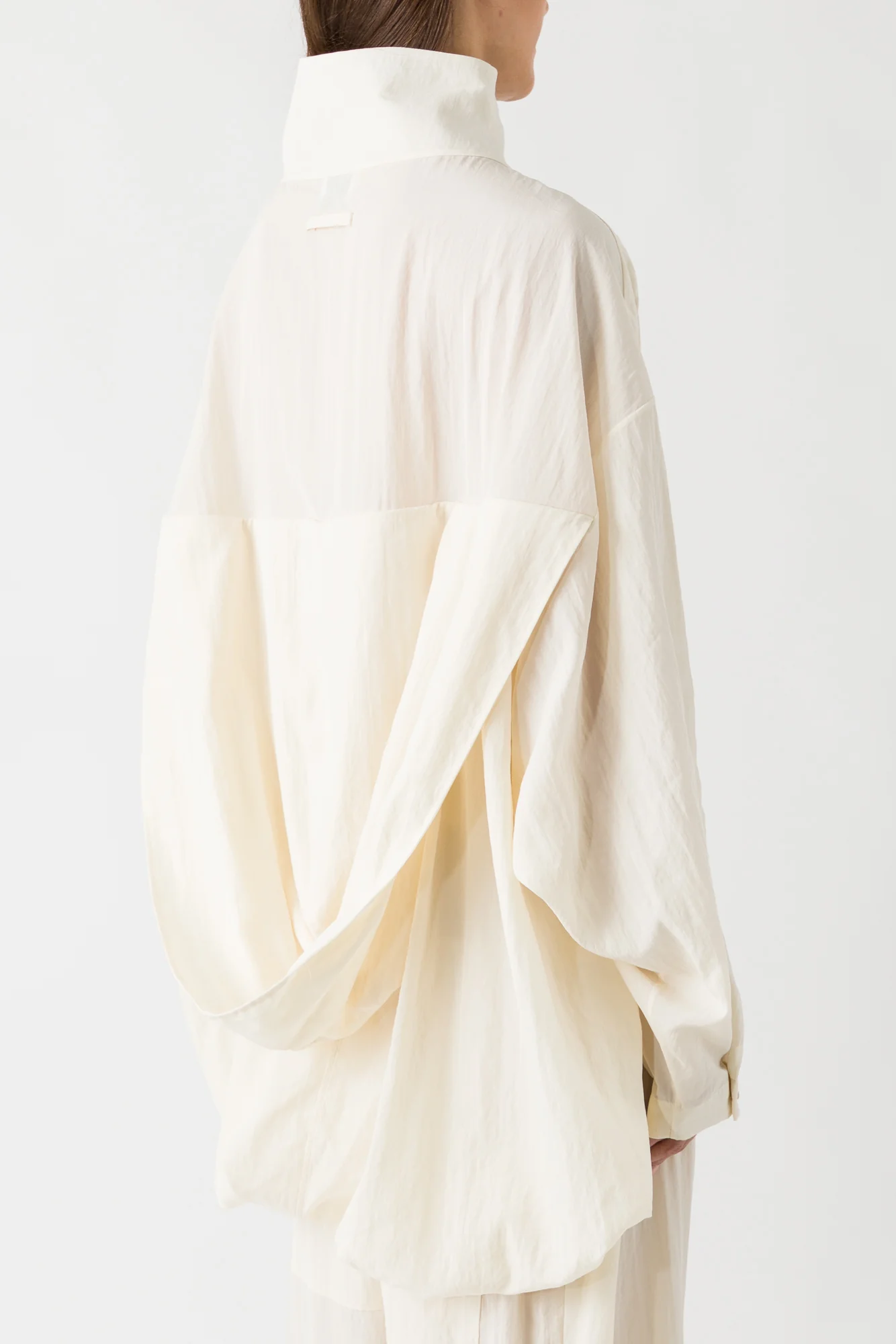Jean Paul Gaultier Hooded Long Sleeve Top In Ecru - Image 3