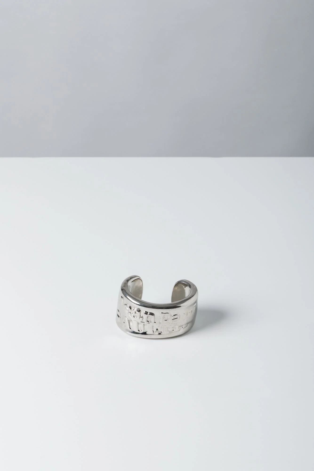 Jean Paul Gaultier Logo Bracelet In Silver