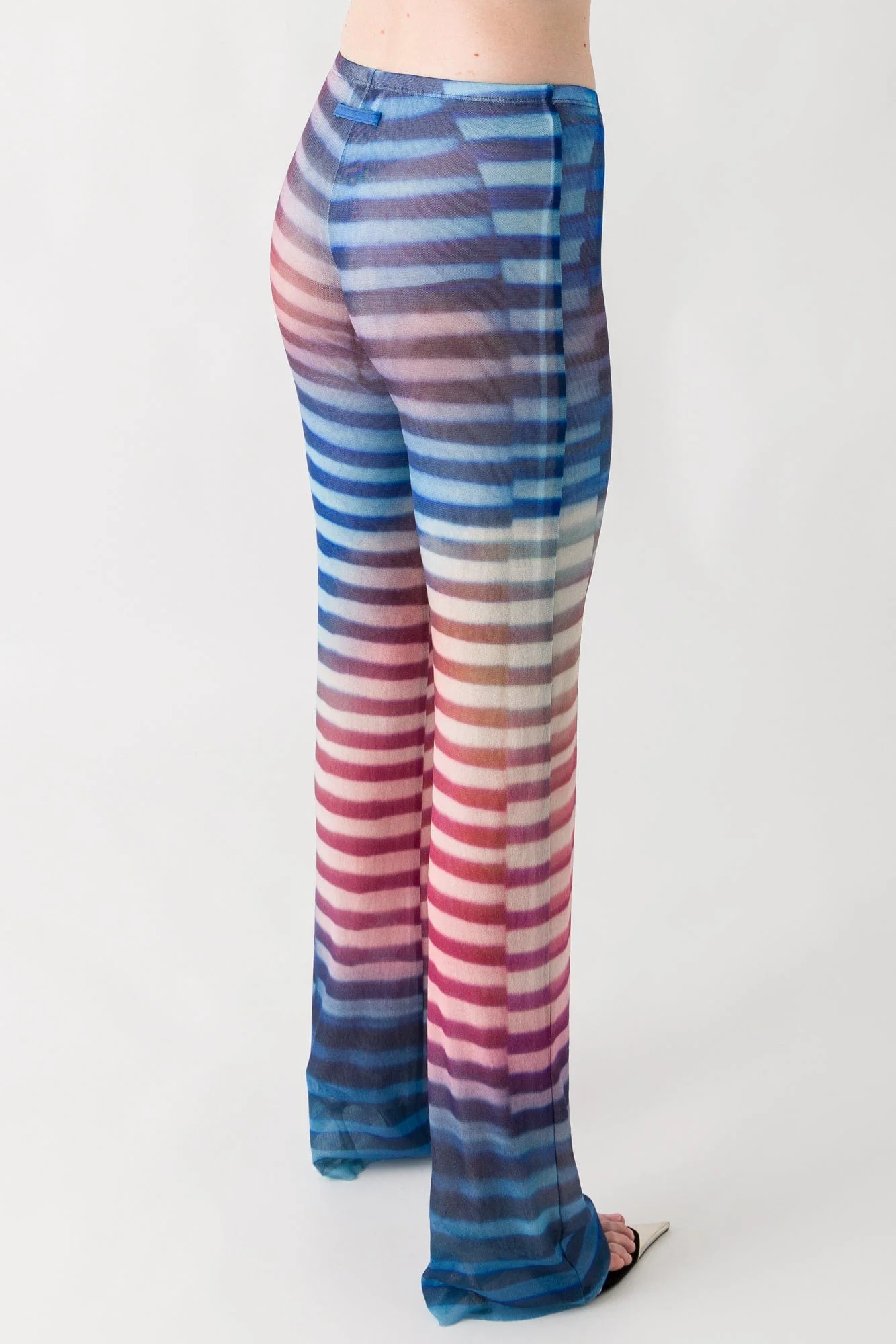 Jean Paul Gaultier Mesh Printed Trousers In Air - Image 3