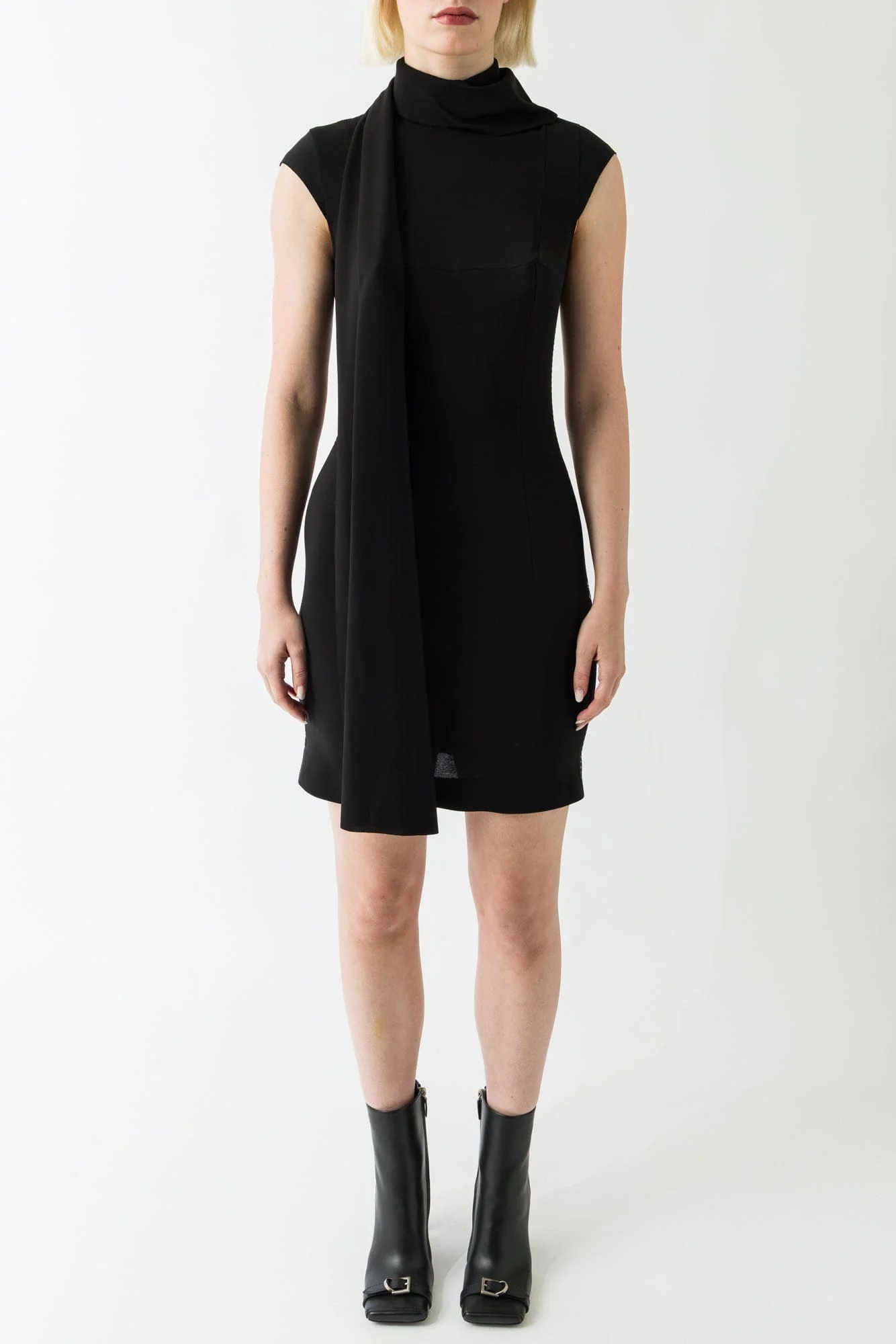 Jean Paul Gaultier Shirt Jersey Dress with Cups in Black