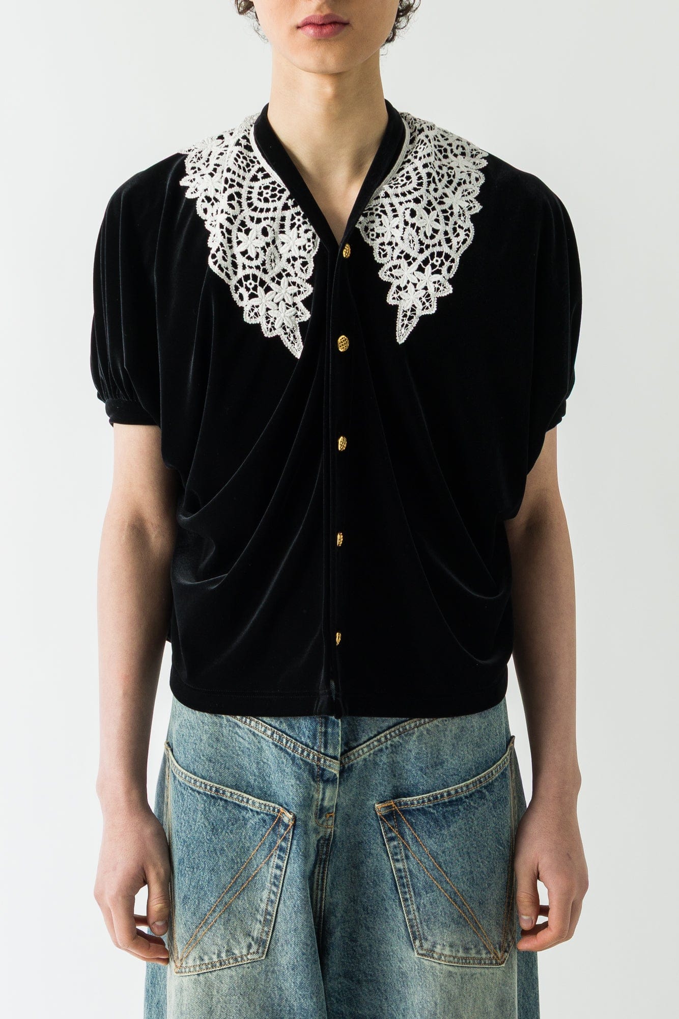 Junya Watanabe Lace Detail Shirt