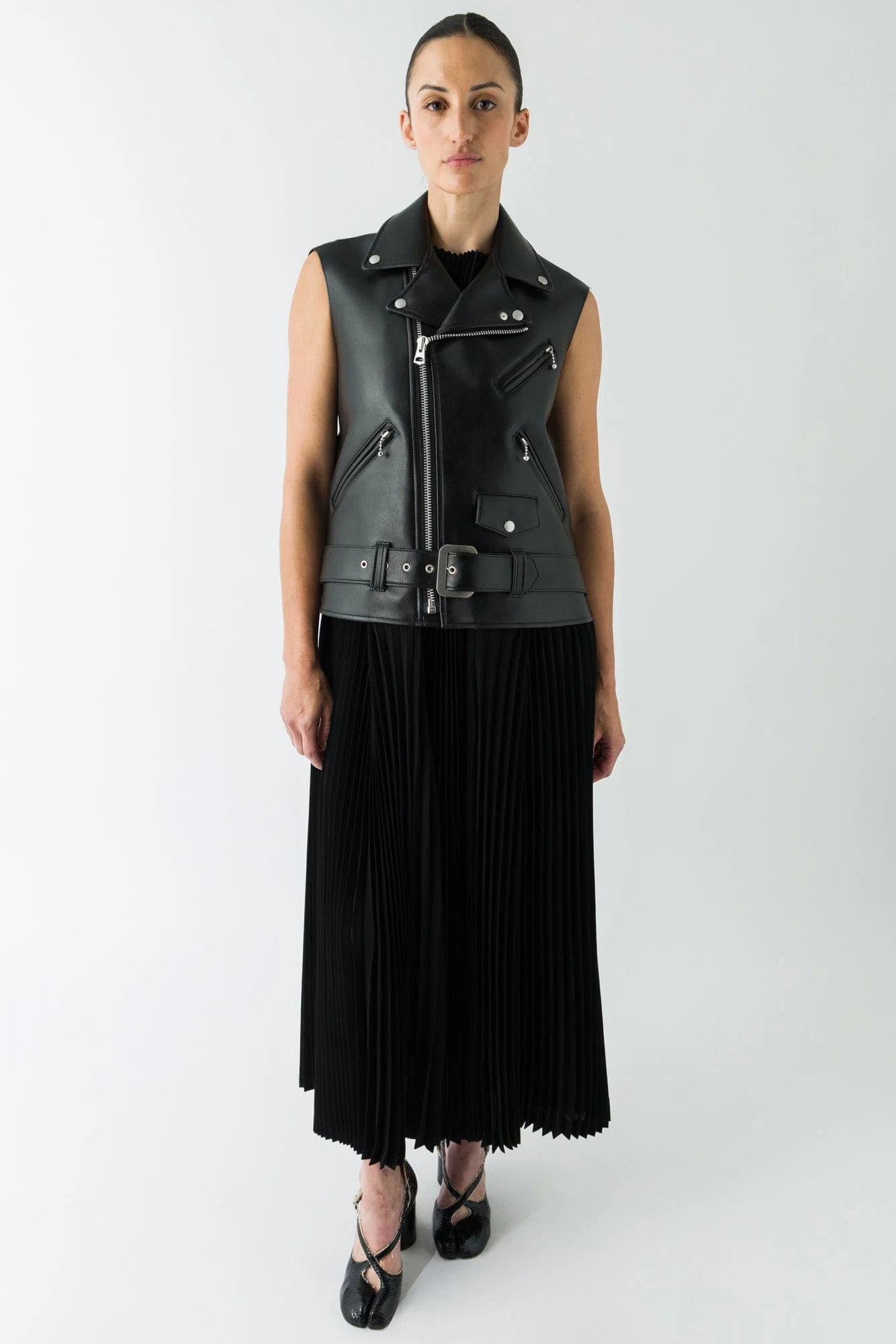 Junya Watanabe Pleated Biker Gown - Image 4