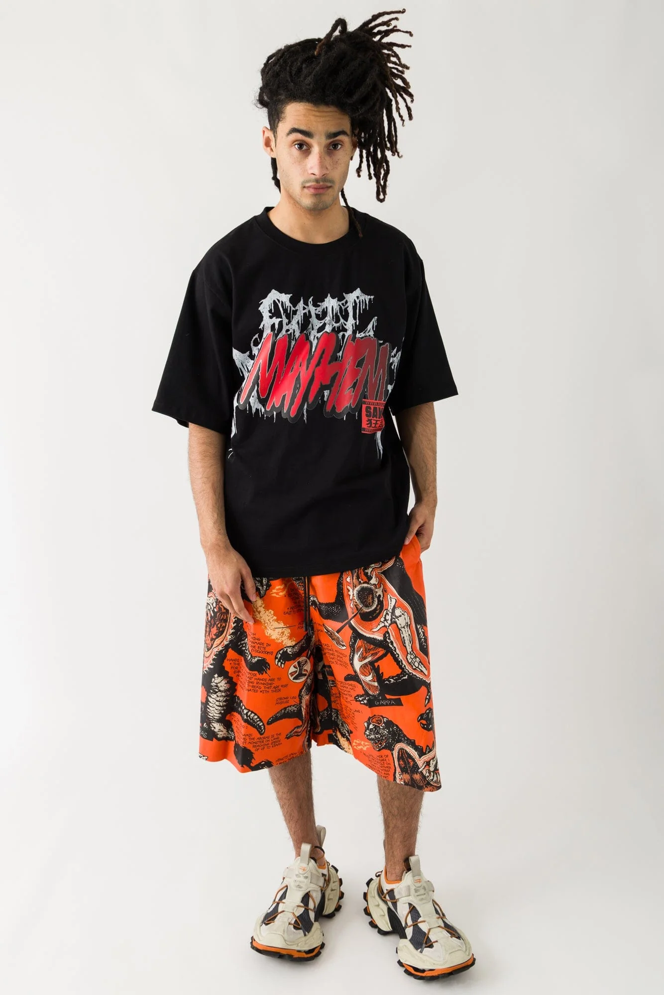 Lu'u Dan Bball Shorts in Kumquat - Image 4