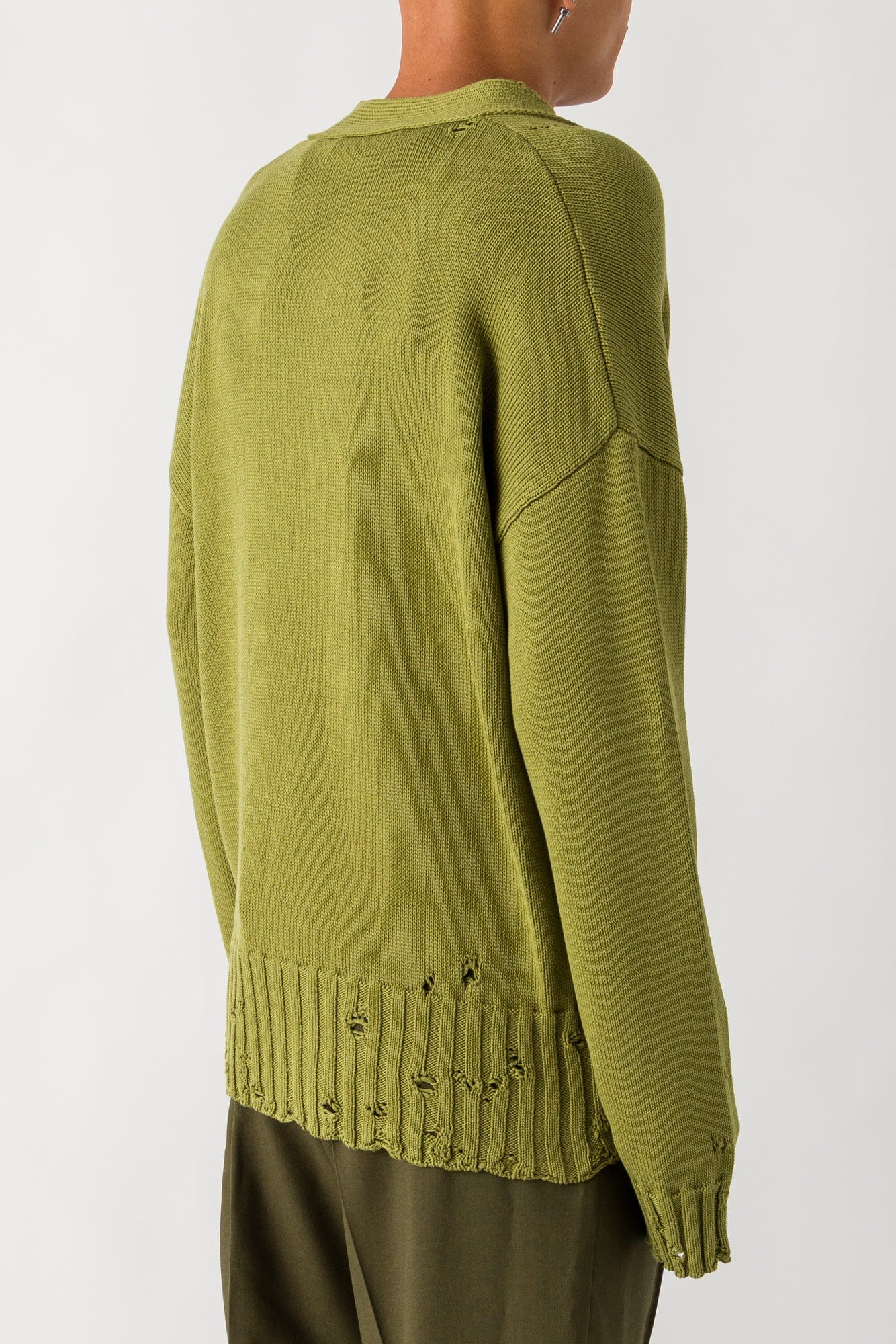 Marni Distressed Green Cardigan - Image 3