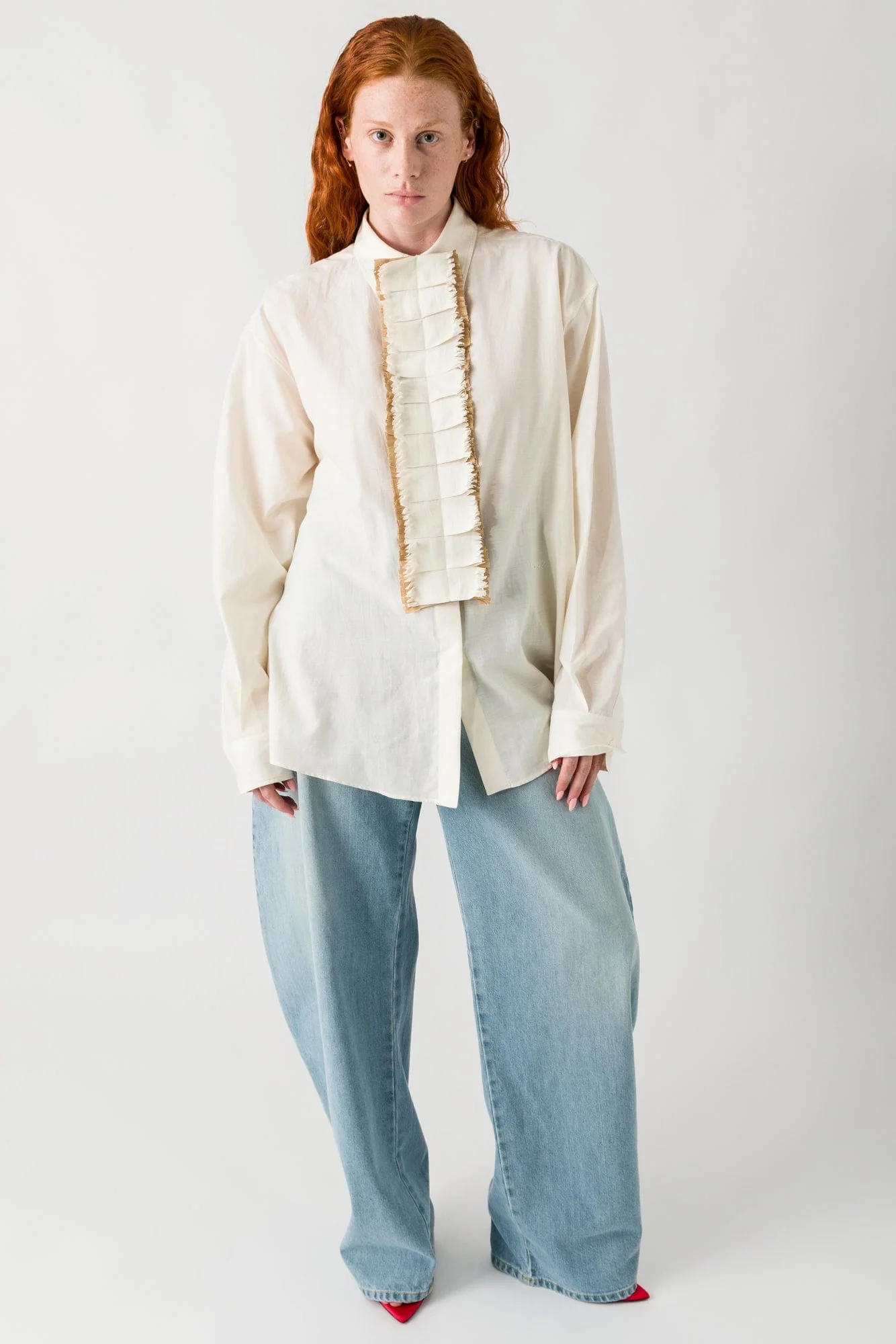 Marni Ruffle Front Shirt - Image 4
