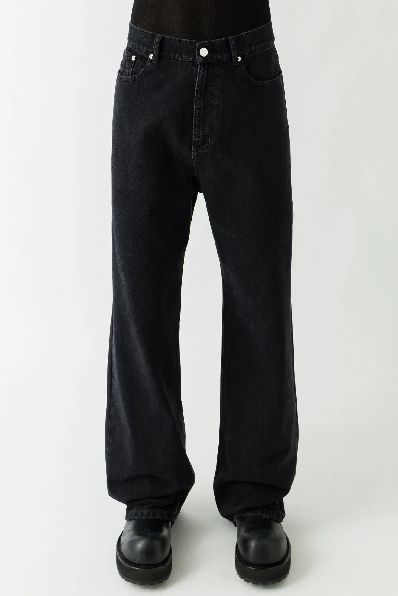 Matières Fécales Black Woven Jeans - Image 5