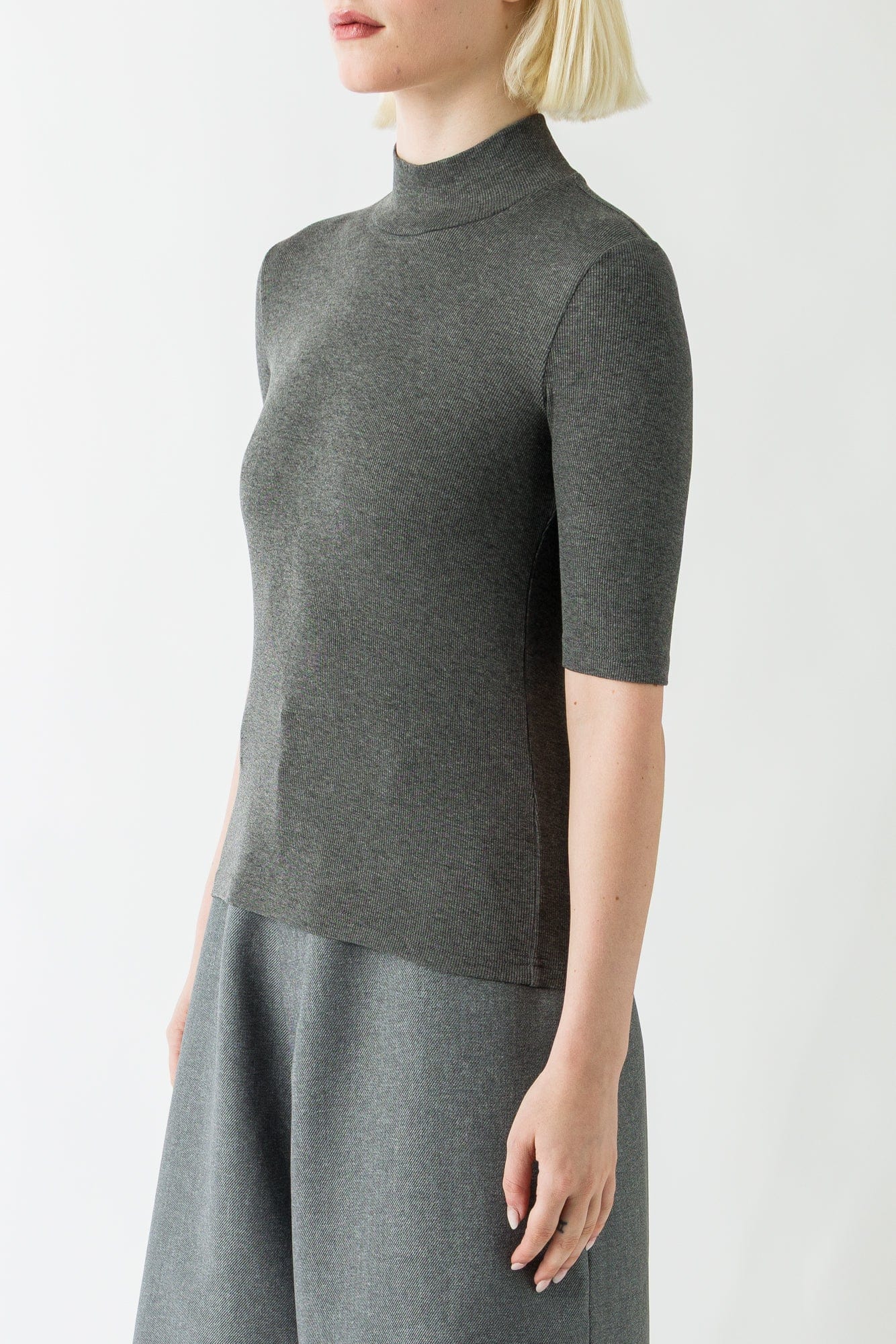 Melitta Baumeister Baby Mock Neck in Fluid Melange - Image 2