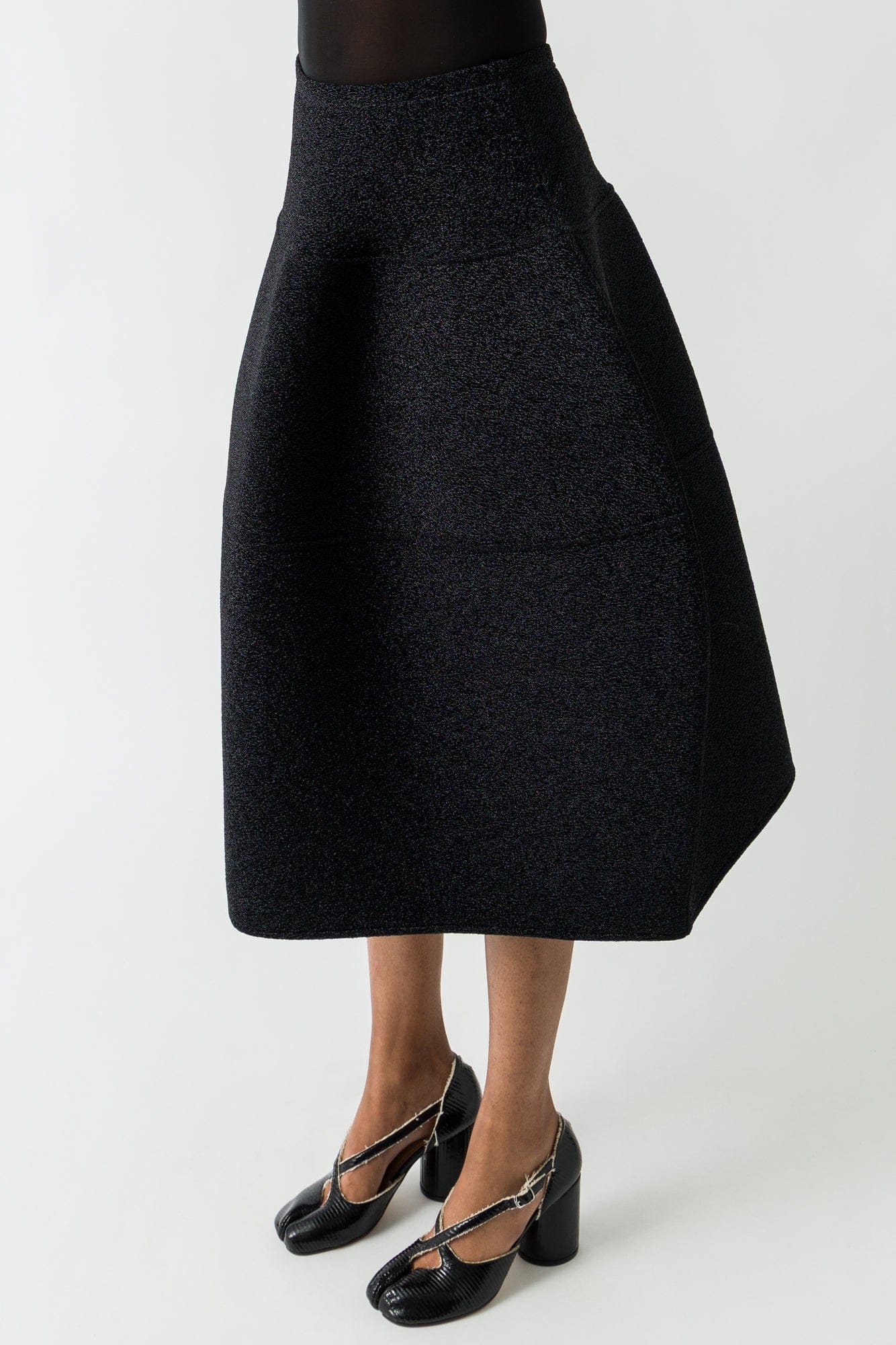 Melitta Baumeister Foamy Ball Skirt in Bonded Glittery Jersey - Image 2