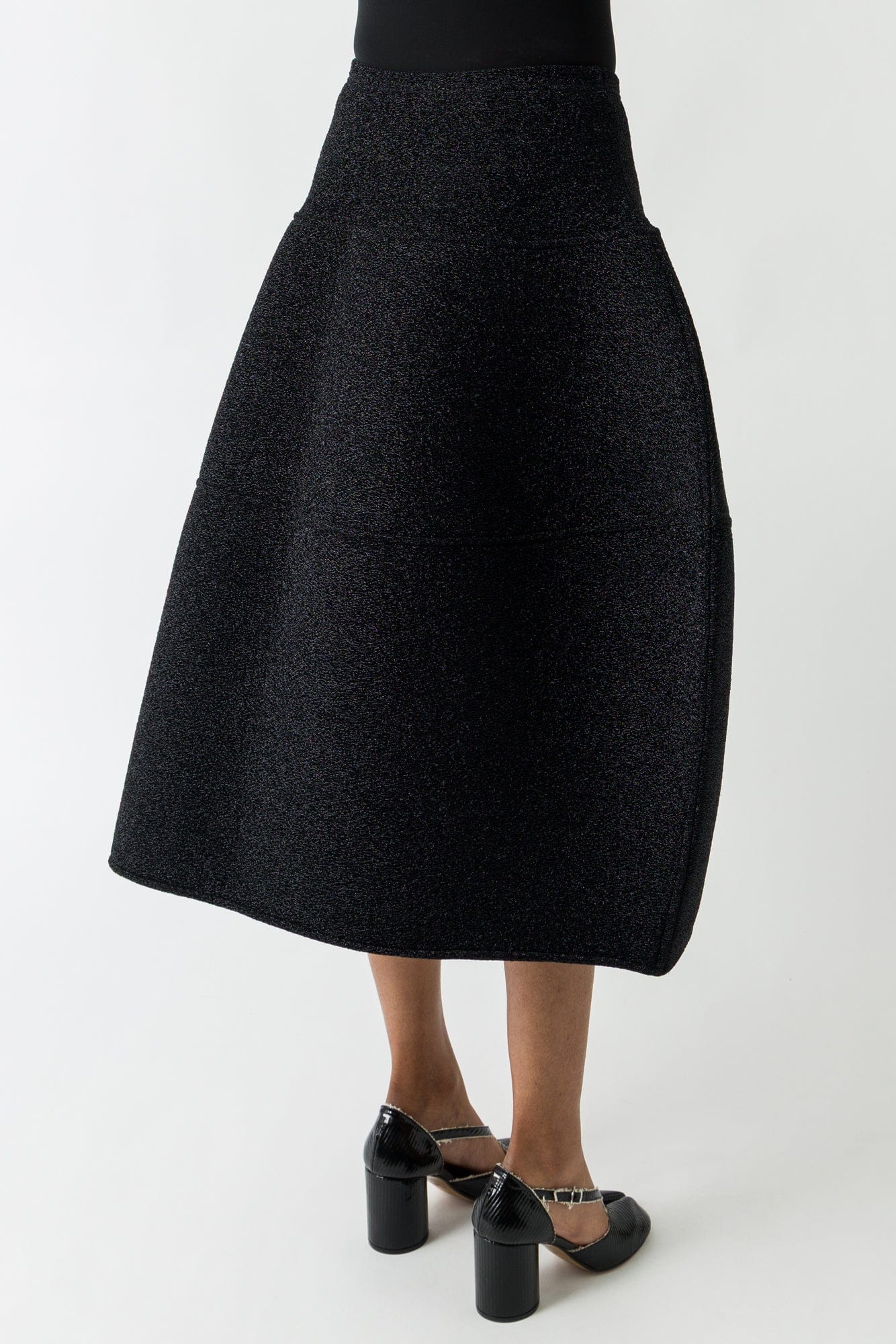 Melitta Baumeister Foamy Ball Skirt in Bonded Glittery Jersey - Image 3