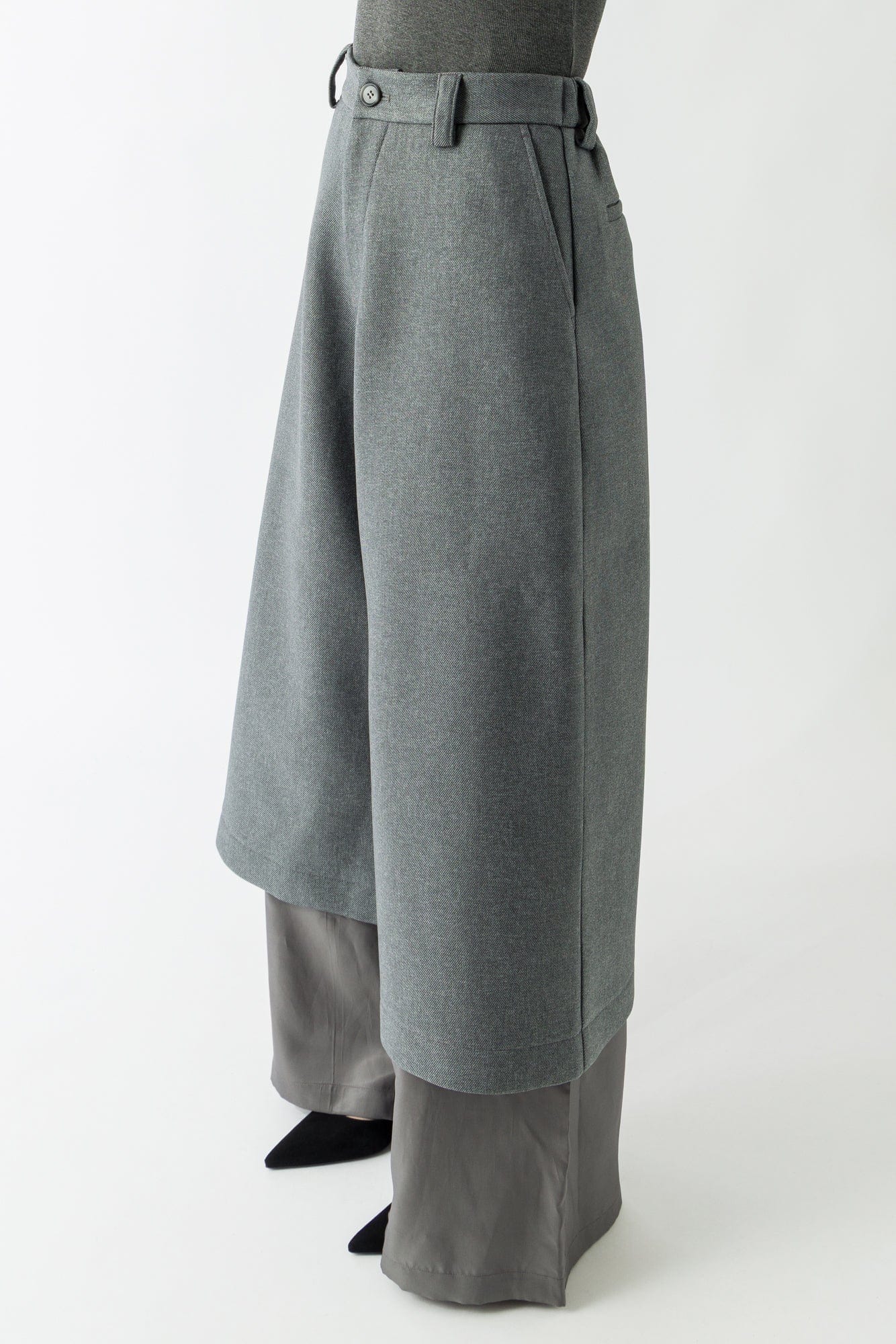 Melitta Baumeister Layered Suit Pants in Bonded Wooly Twill - Image 2