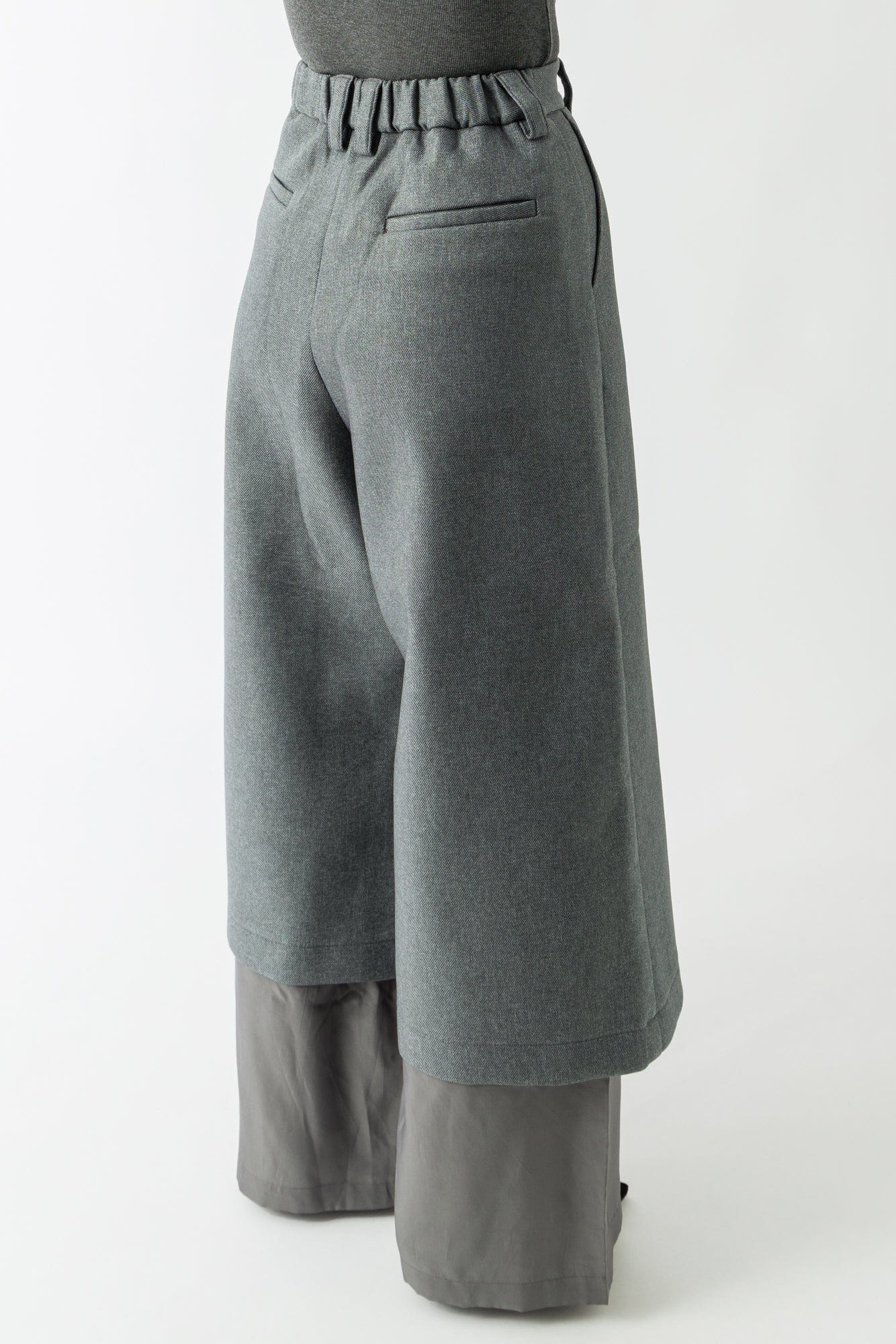 Melitta Baumeister Layered Suit Pants in Bonded Wooly Twill - Image 3