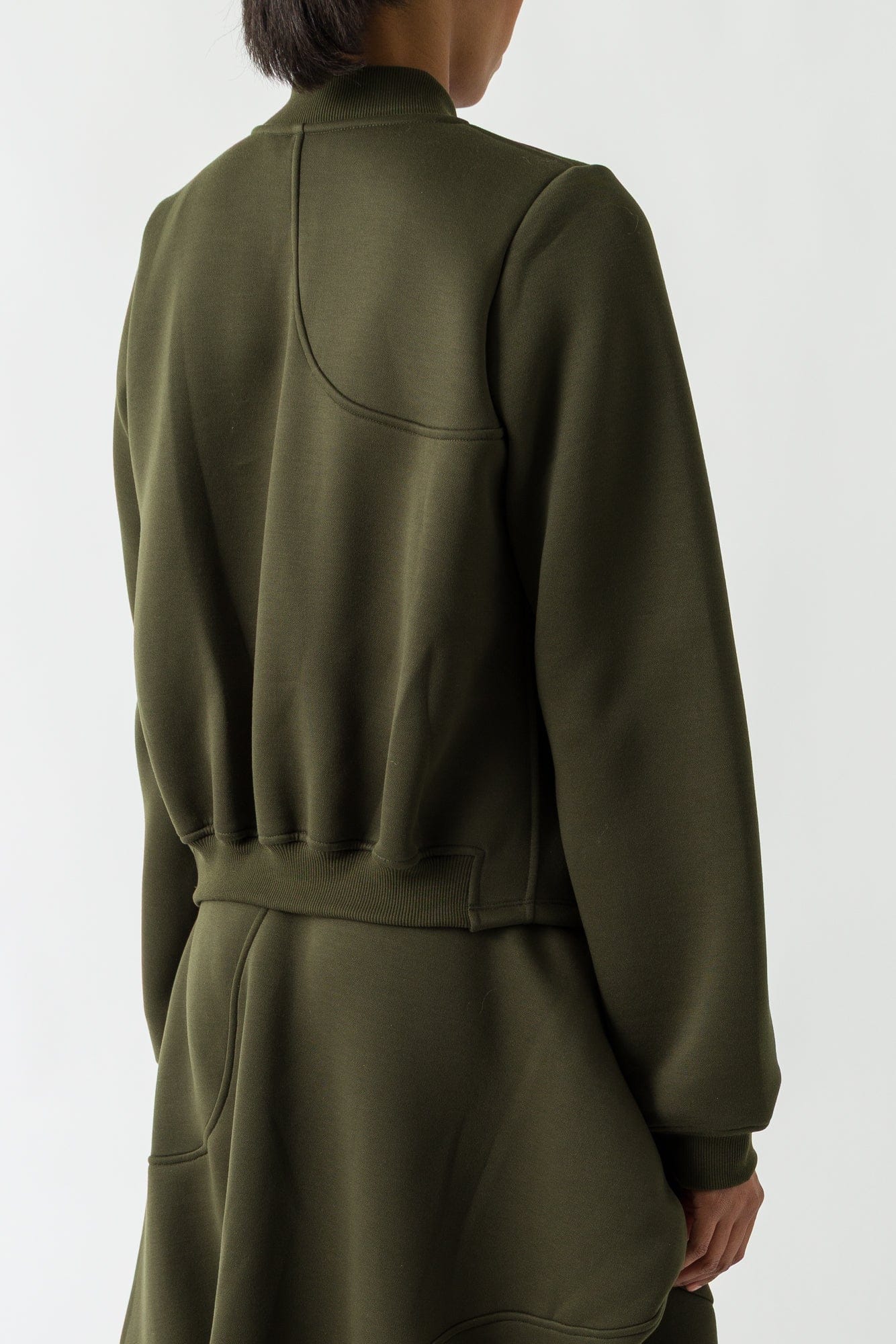 Melitta Baumeister Wavy Zip Up Jacket in Moss - Image 3