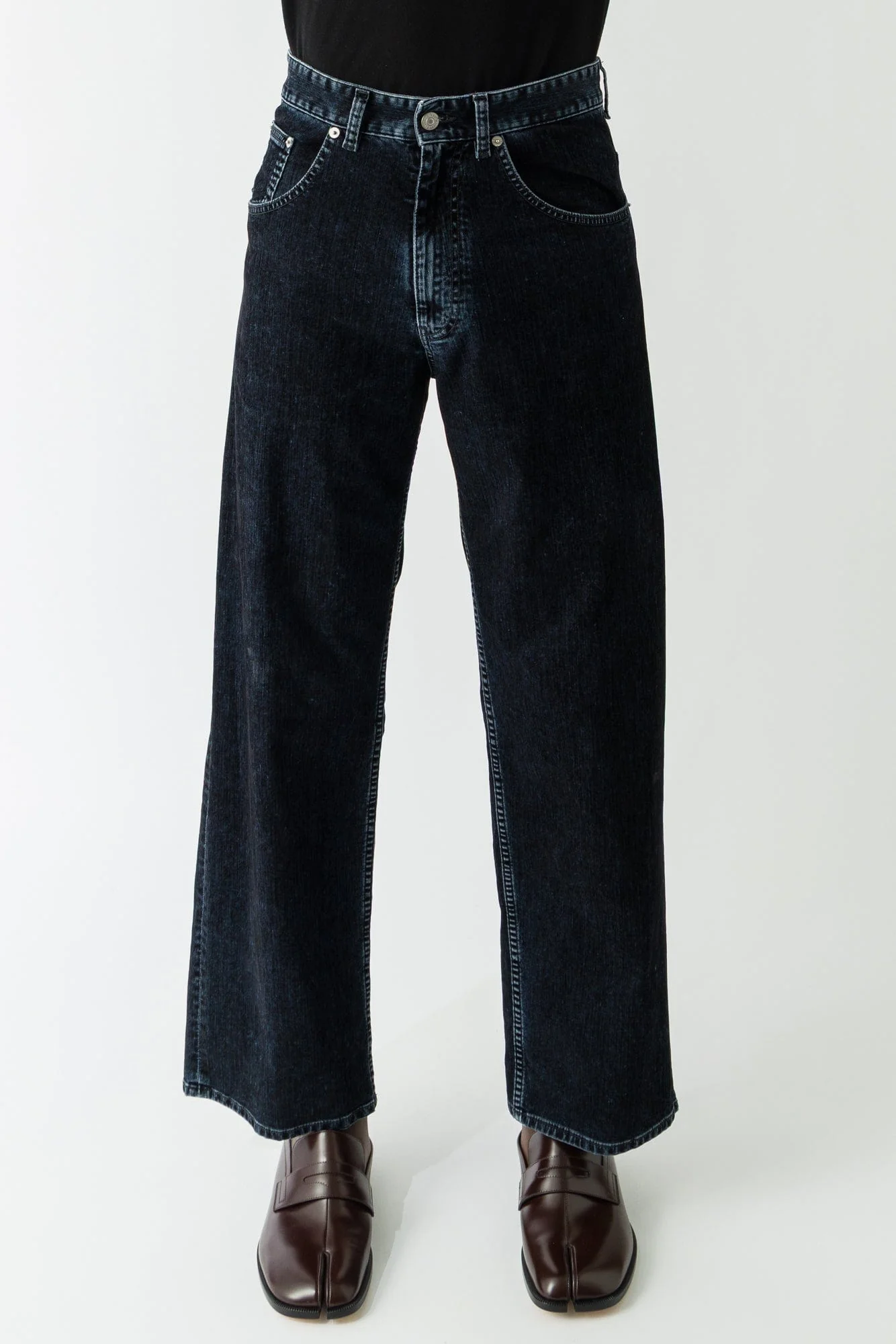 MM6 5 Pocket Flocked Pants