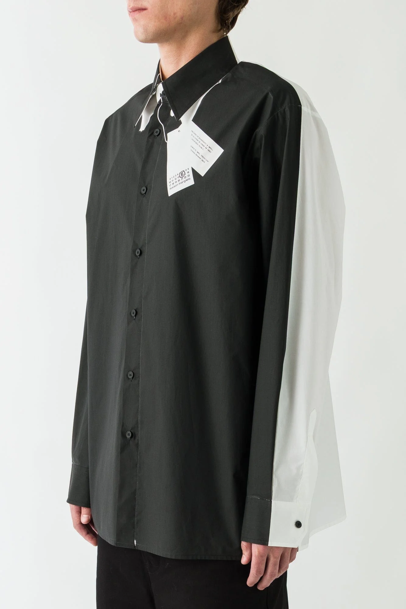 MM6 Long Sleeved Dark Painted Shirt - Image 2
