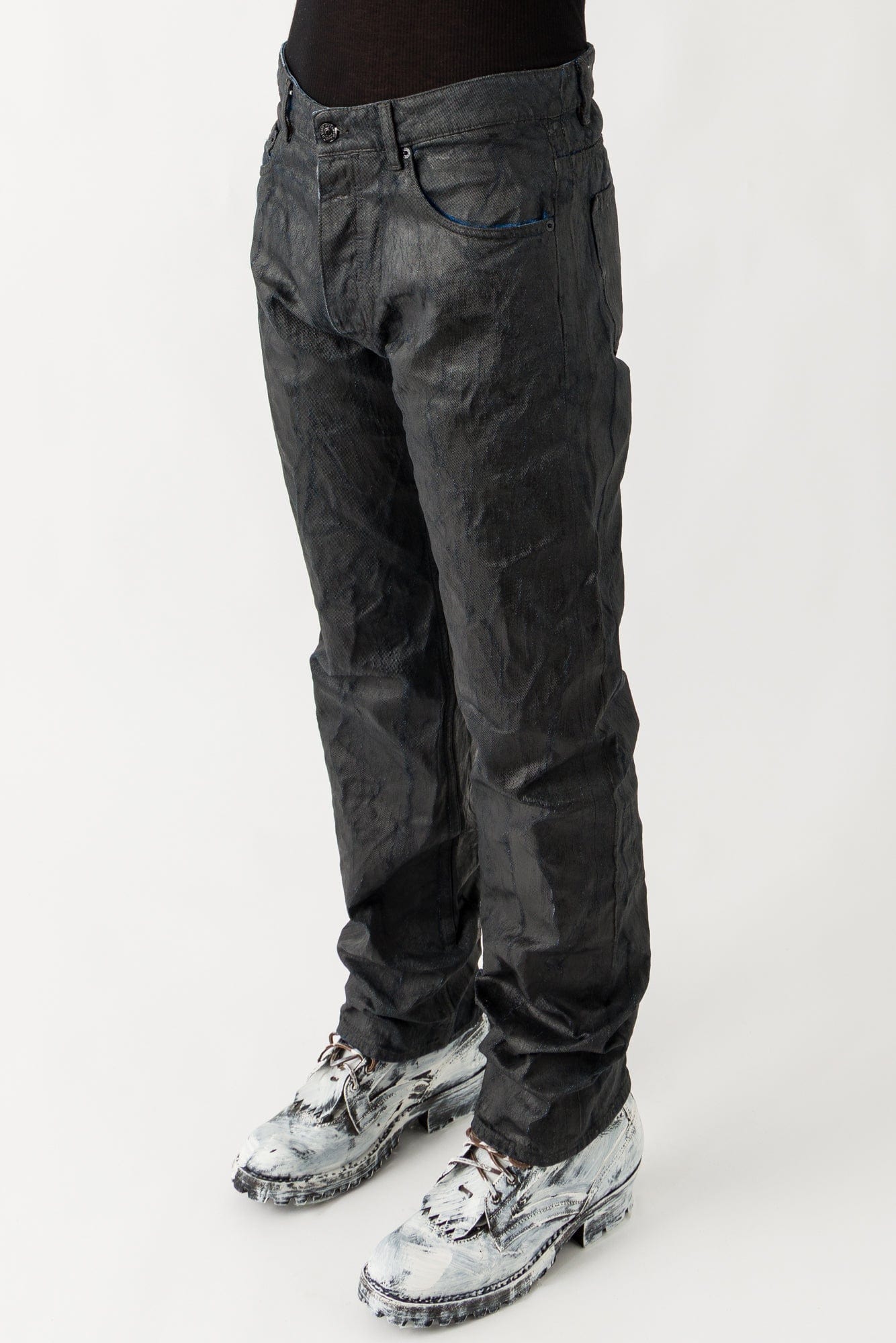MM6 Painted Denim Trousers - Image 2