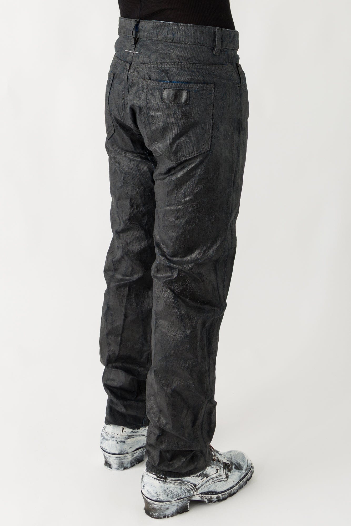 MM6 Painted Denim Trousers - Image 3