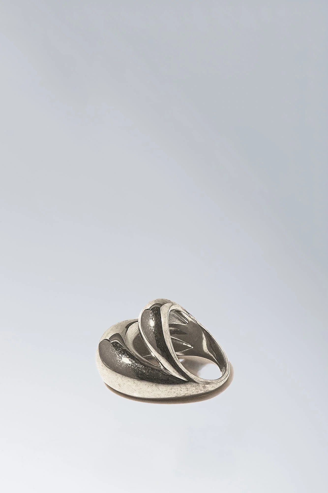 Panconesi Double Blow Up Ring In Silver