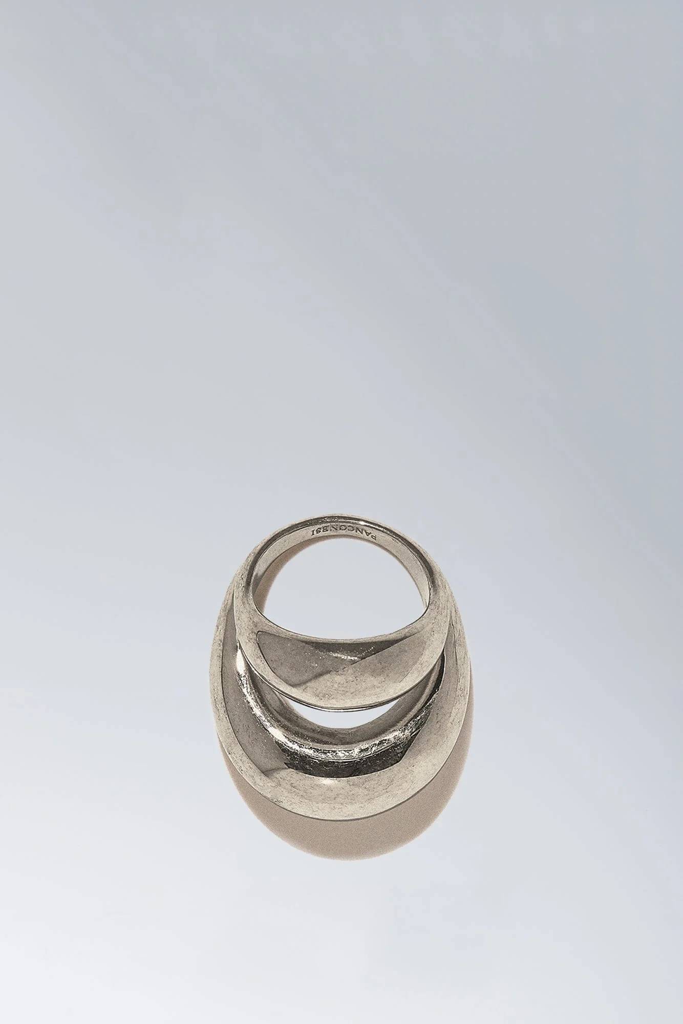 Panconesi Double Blow Up Ring In Silver - Image 2