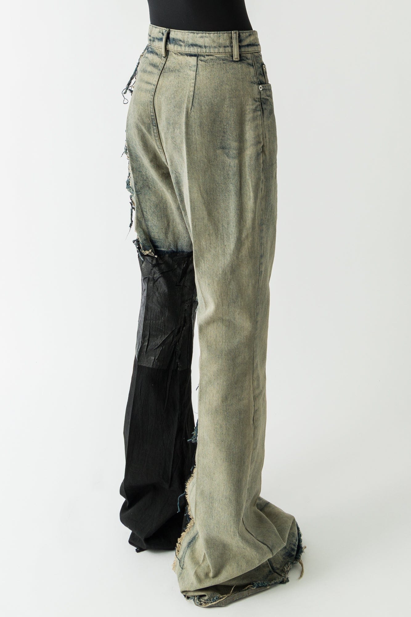 Rick Owens Bolan Bootcut in Reconstructed Black and Hustler - Image 3