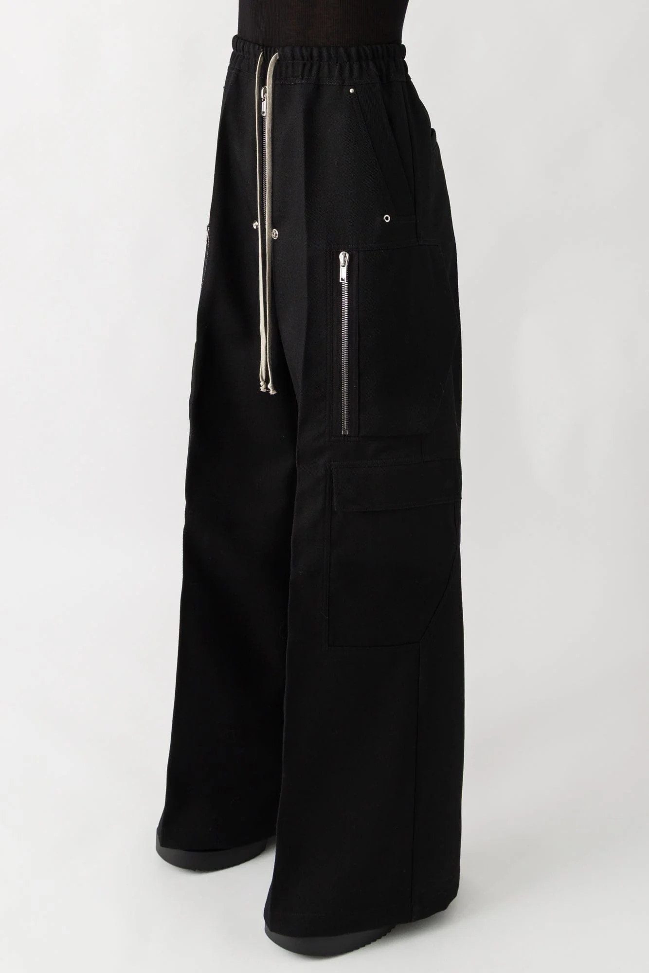Rick Owens Cargobelas in Black Wool - Image 2