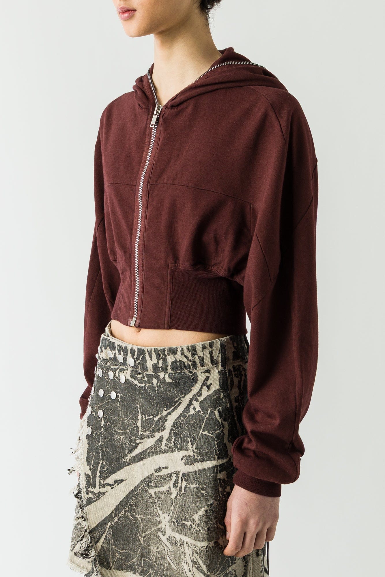 Rick Owens DRKSHDW Collage Gimp Hoodie in Scab - Image 2