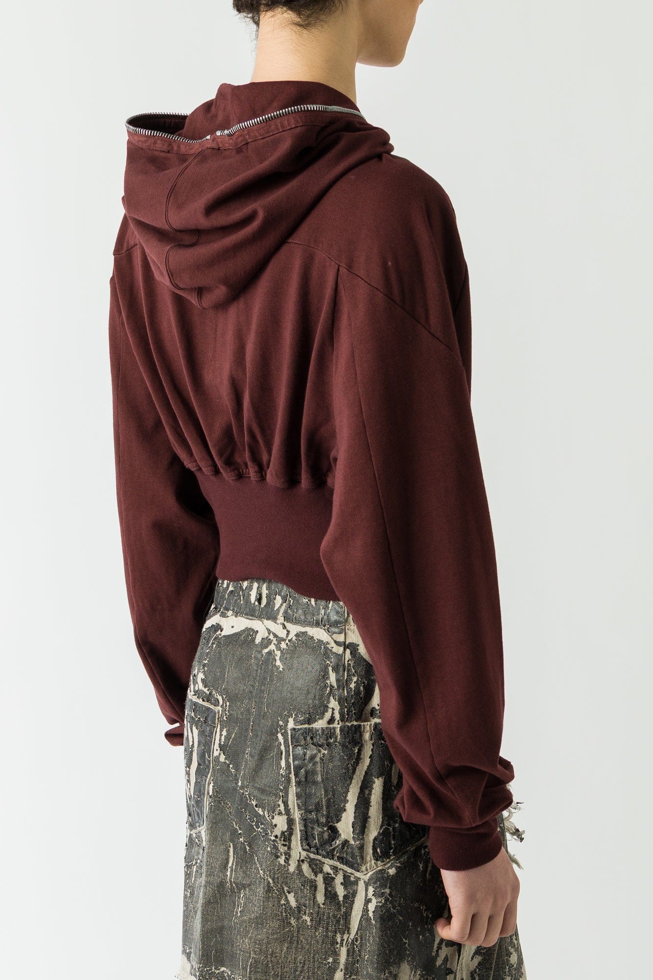 Rick Owens DRKSHDW Collage Gimp Hoodie in Scab - Image 3
