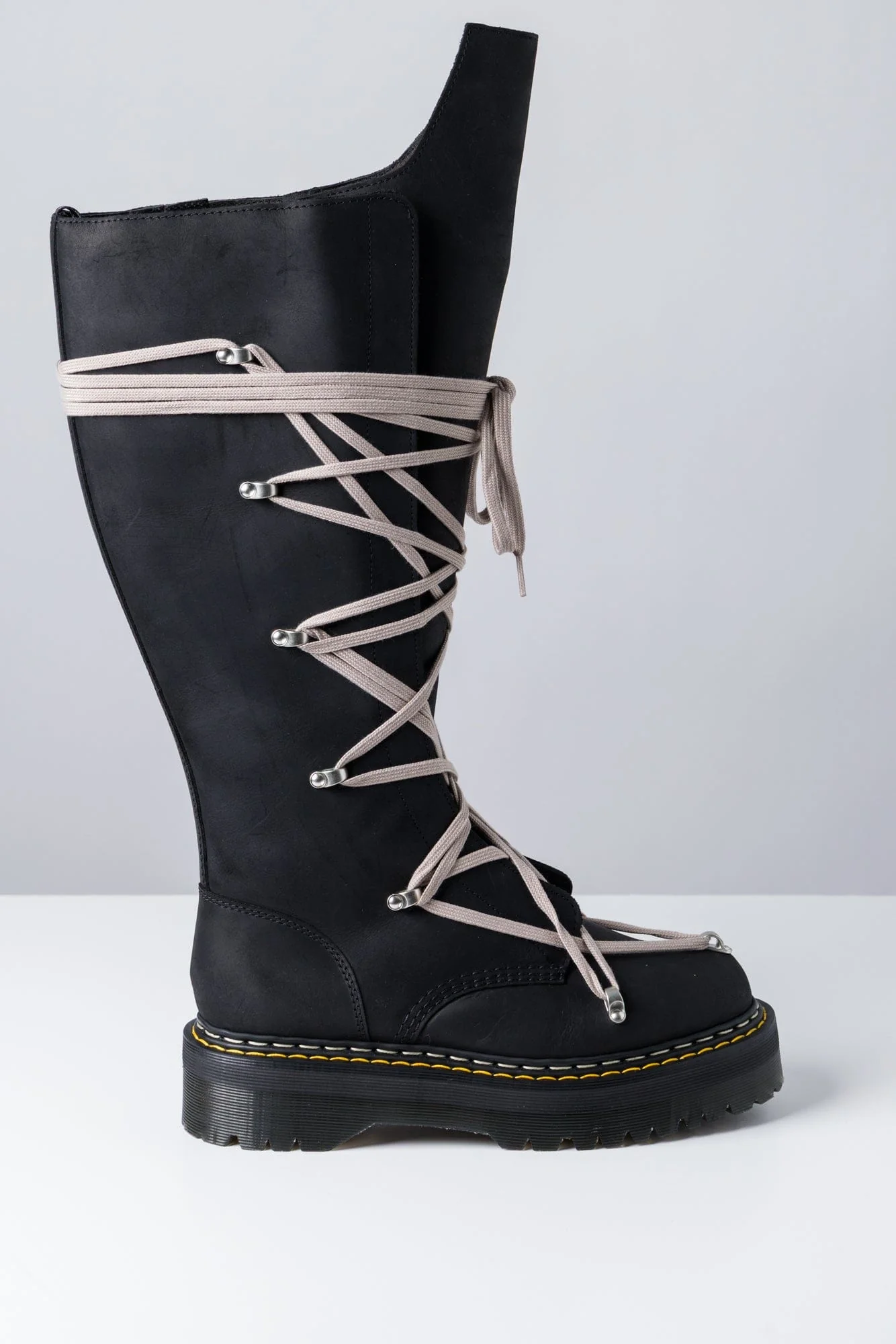 Rick Owens Dr Martens 1B60 Quad Sole Pentalace Boot