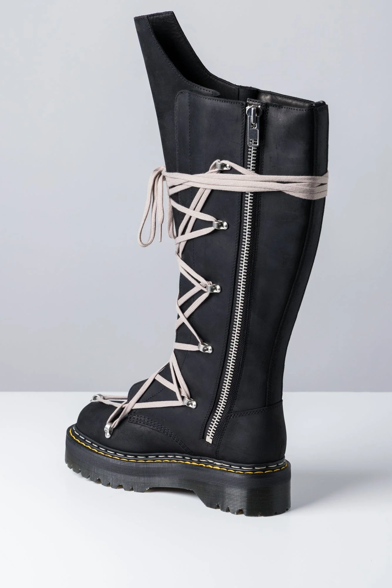 Rick Owens Dr Martens 1B60 Quad Sole Pentalace Boot - Image 4