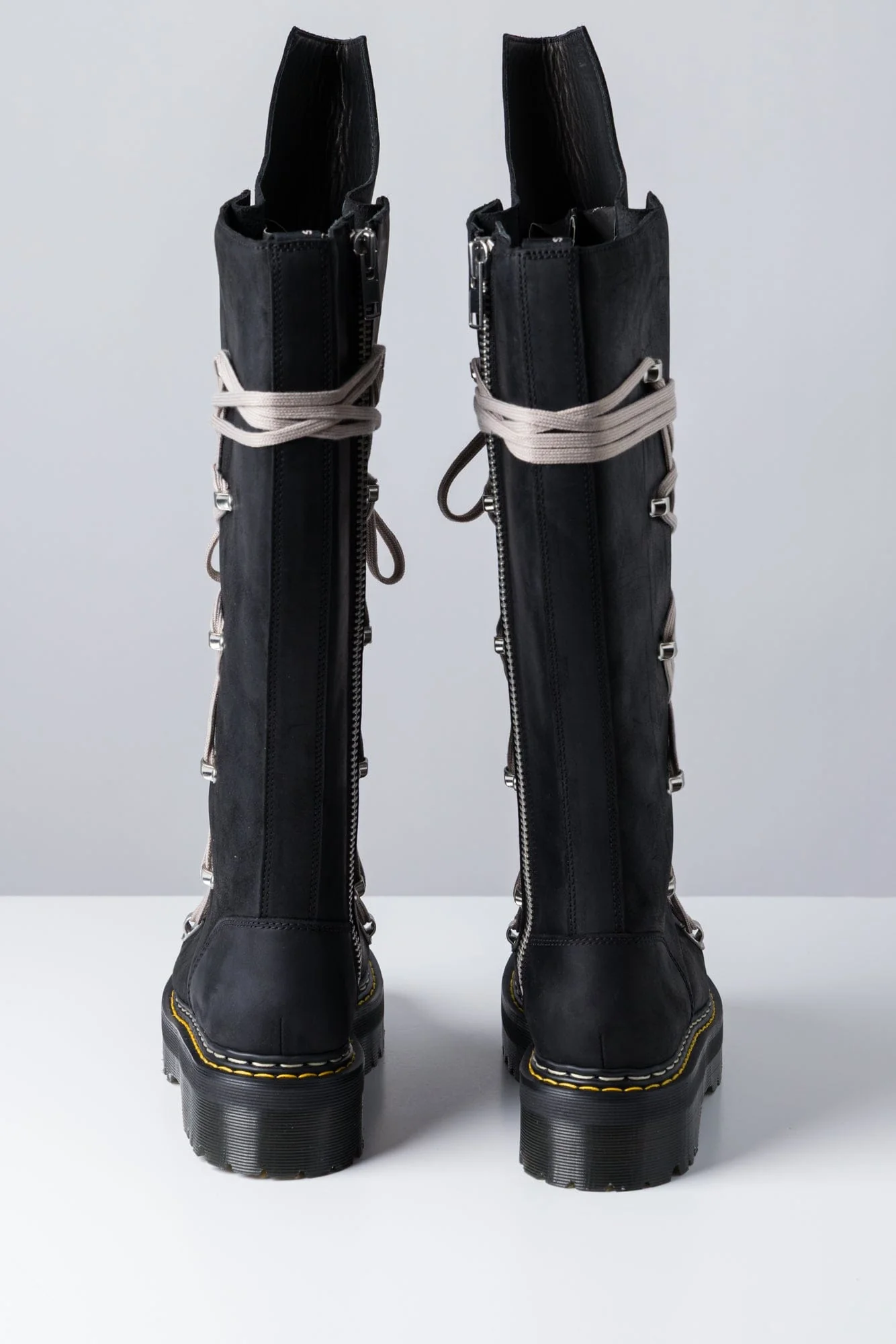 Rick Owens Dr Martens 1B60 Quad Sole Pentalace Boot - Image 5
