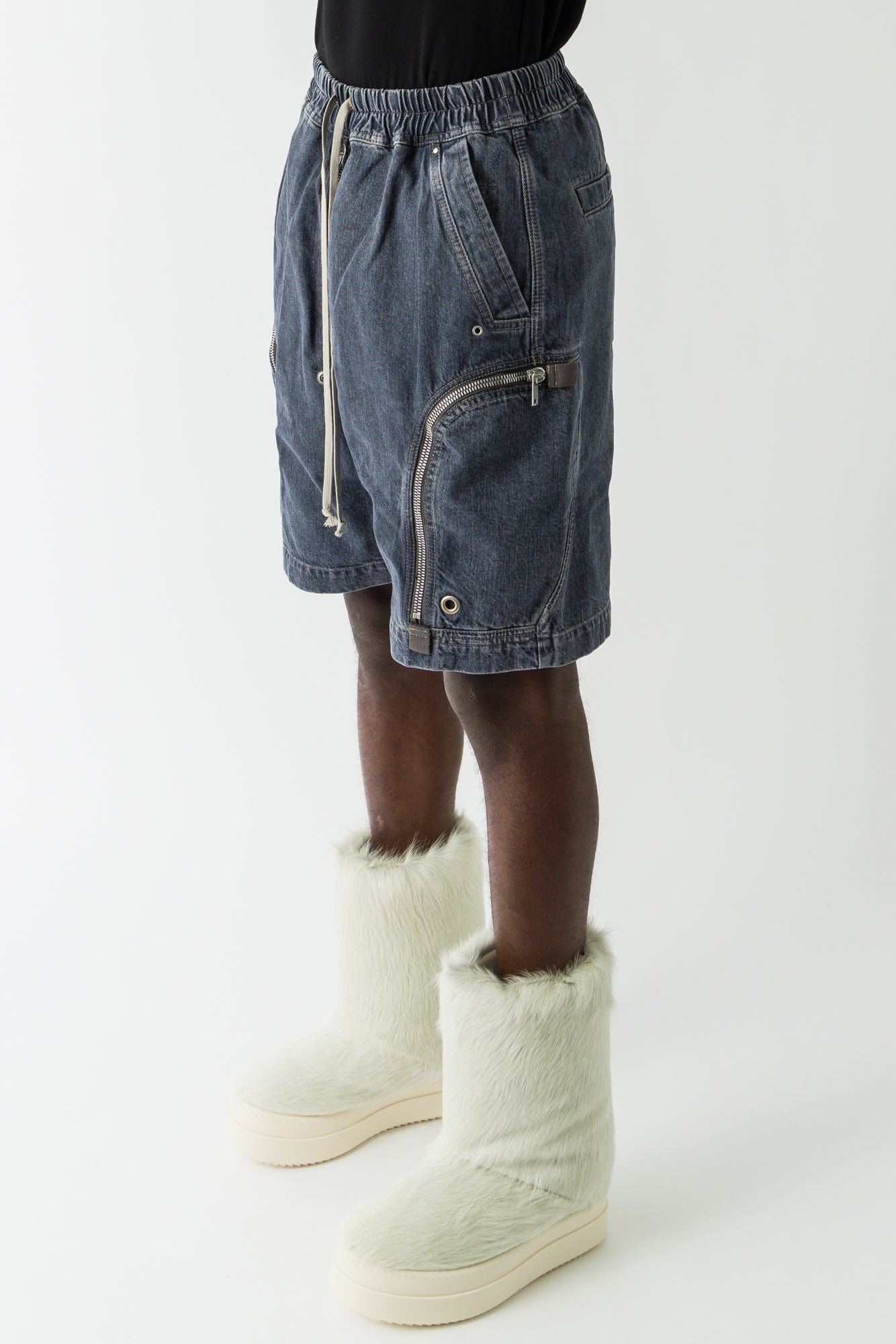 Rick Owens DRKSHDW Bauhaus Shorts in Denim - Image 2