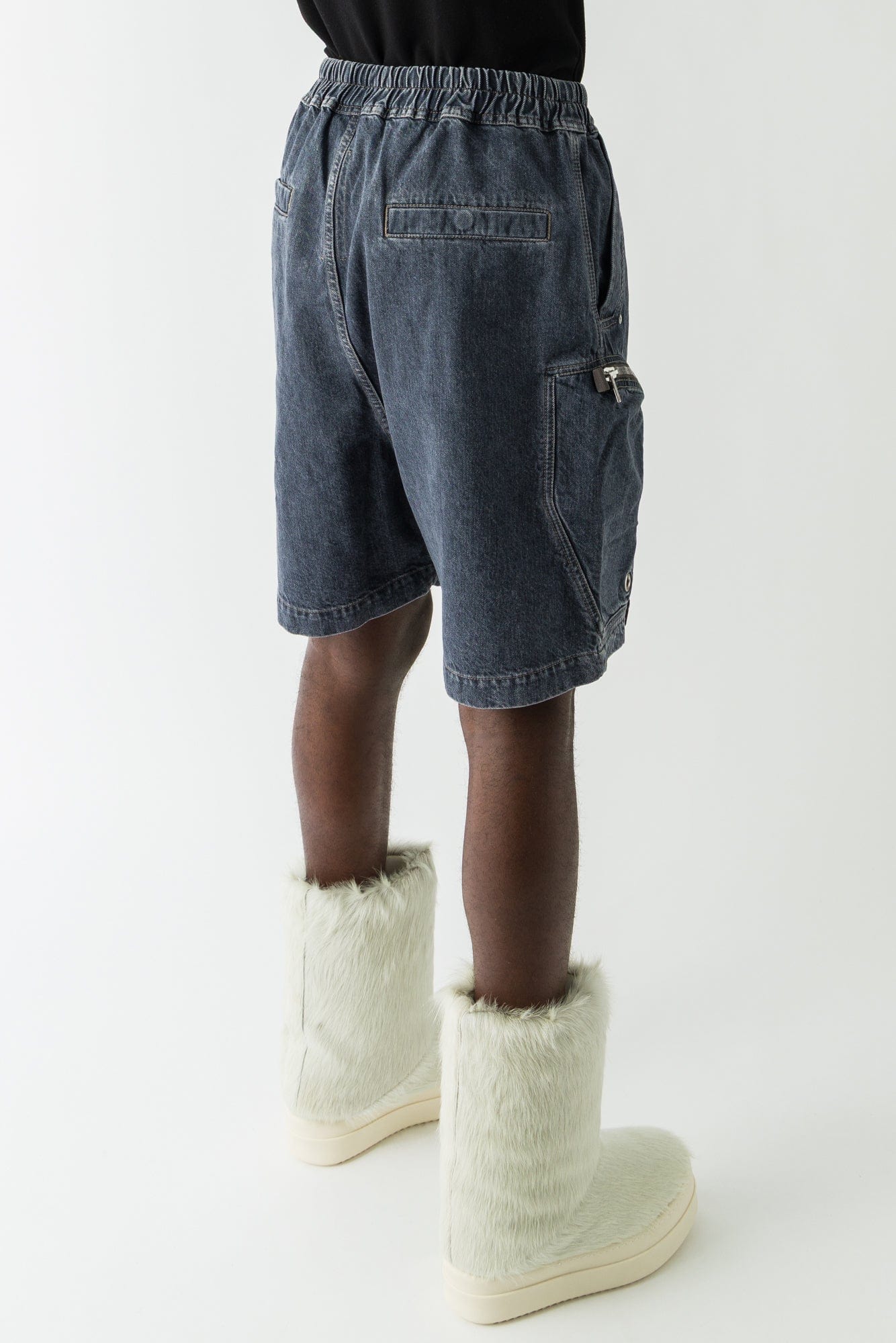 Rick Owens DRKSHDW Bauhaus Shorts in Denim - Image 3