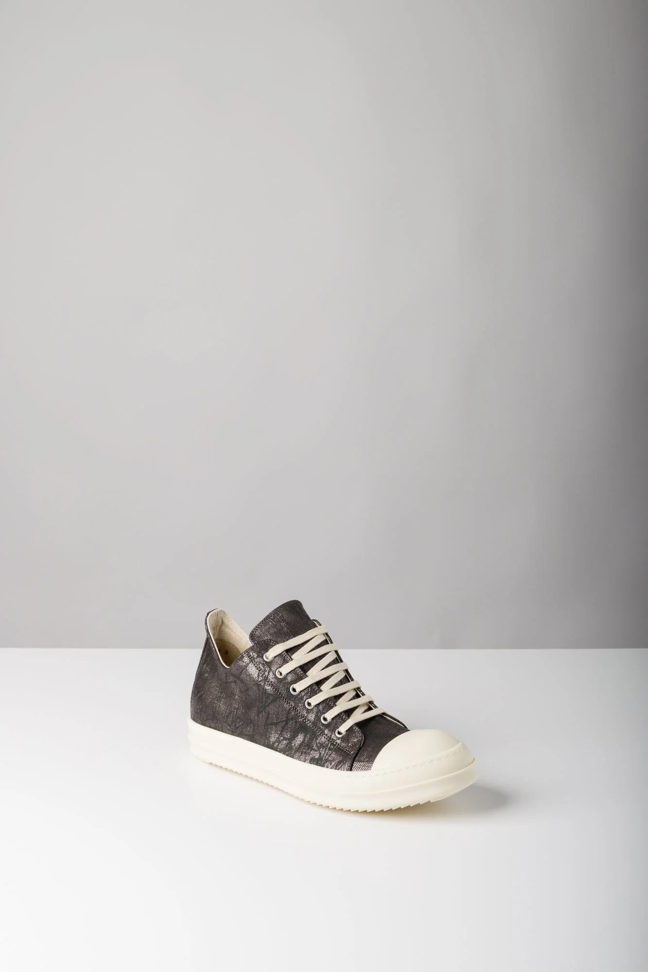 Rick Owens DRKSHDW Denim Low Sneaks in Bronze - Image 2