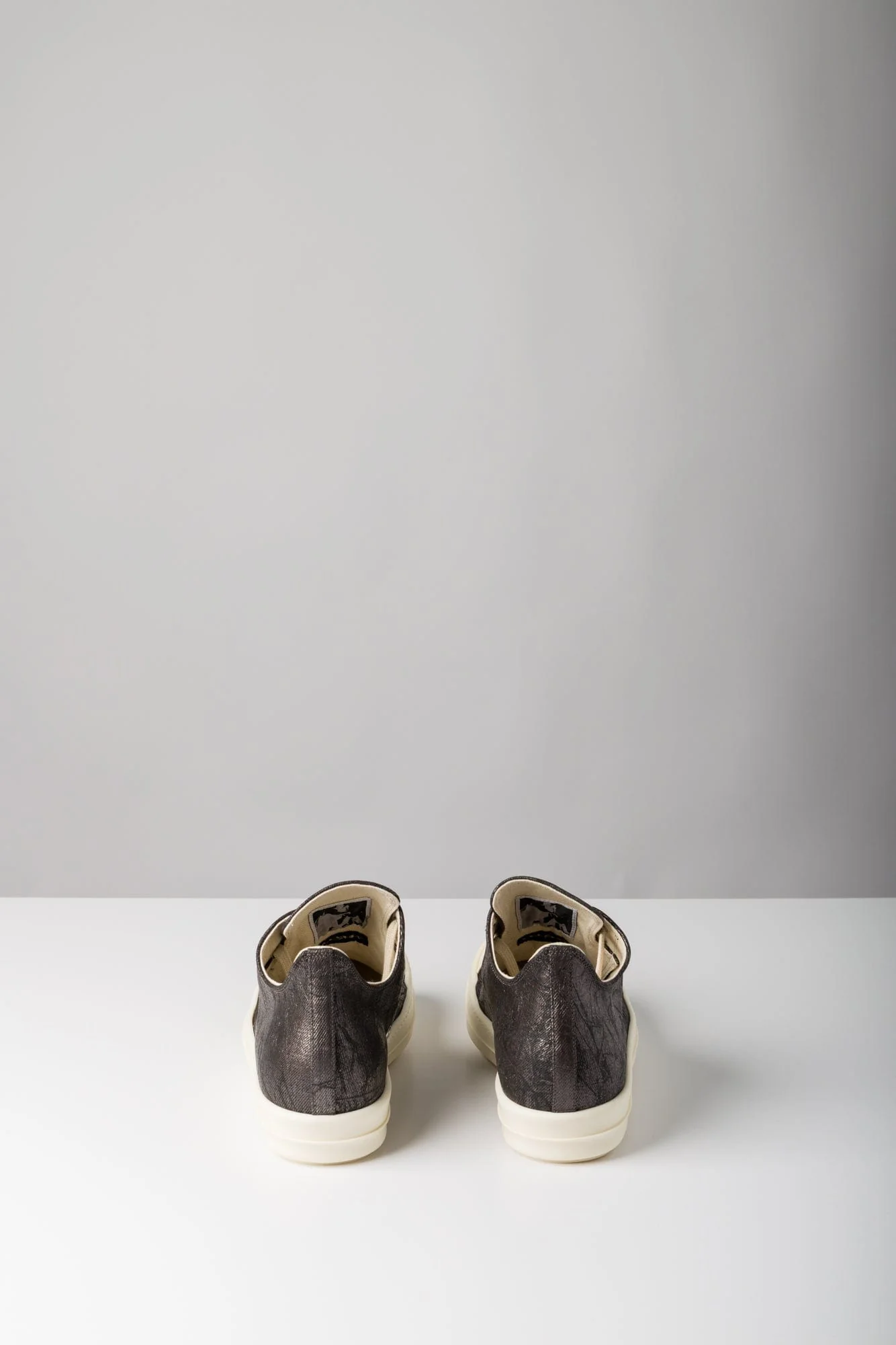 Rick Owens DRKSHDW Denim Low Sneaks in Bronze - Image 5