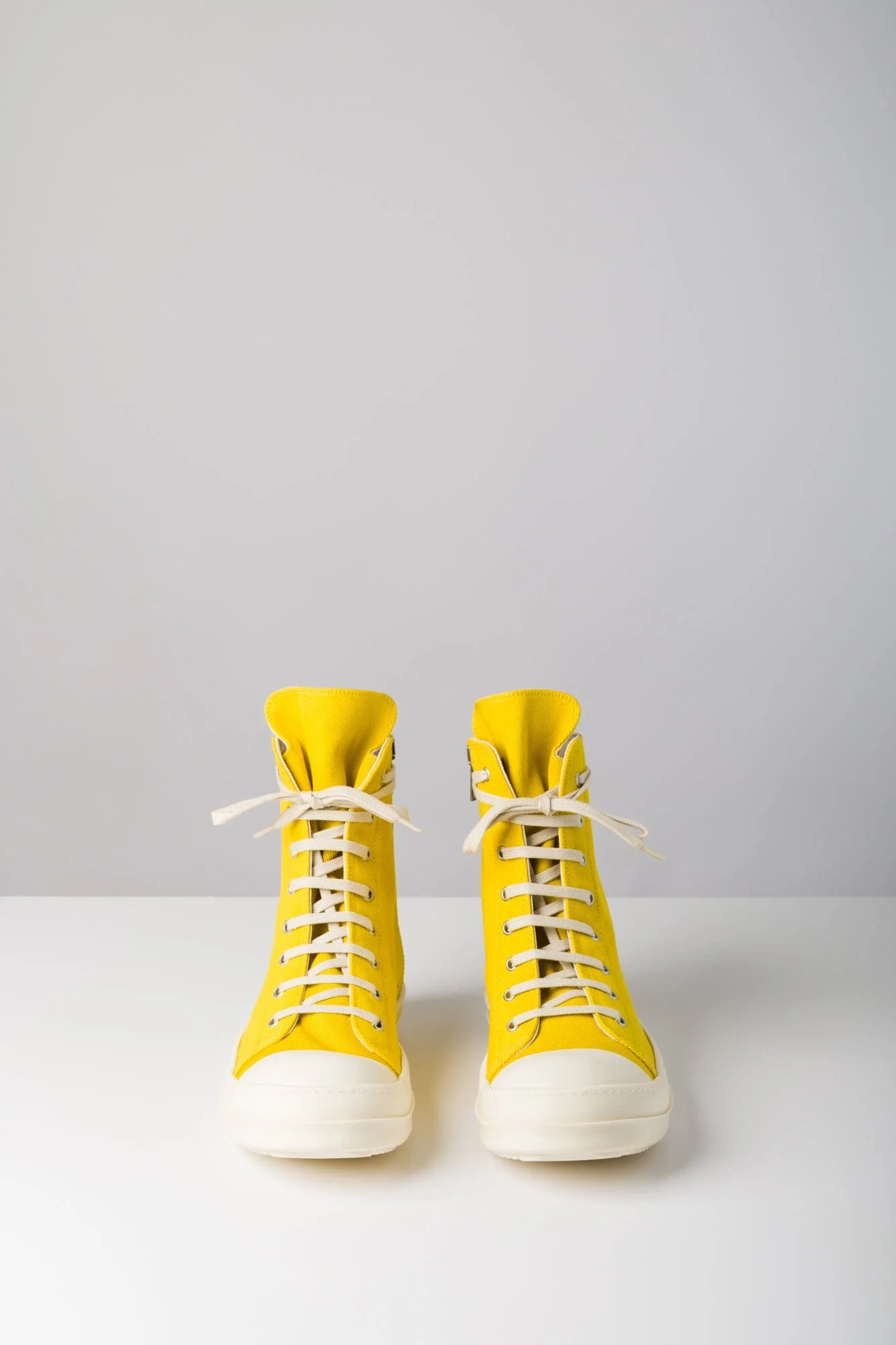 Rick Owens DRKSHDW Denim Sneaks in Lemon - Image 3