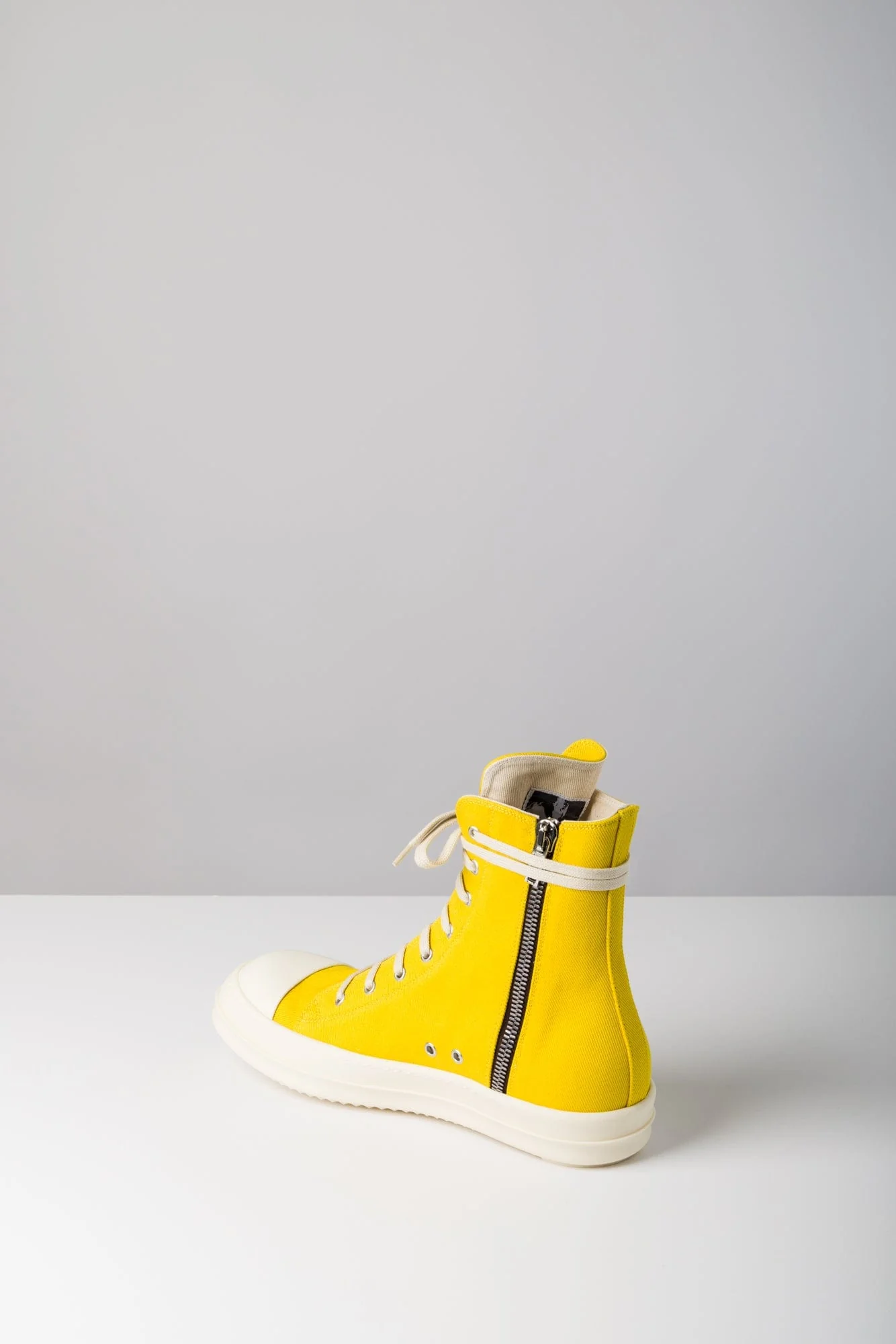 Rick Owens DRKSHDW Denim Sneaks in Lemon - Image 4