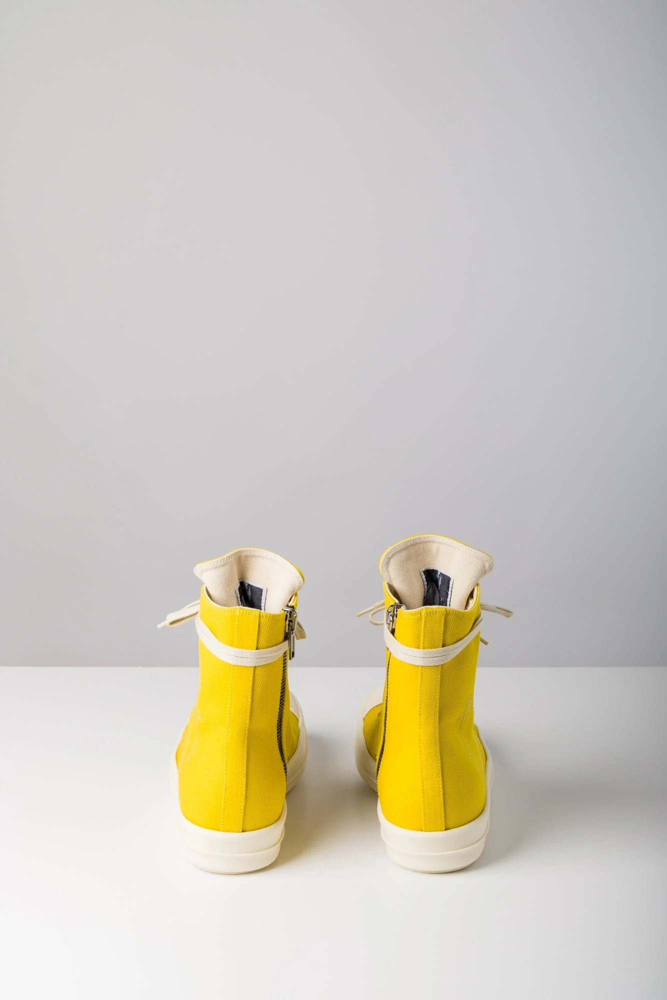 Rick Owens DRKSHDW Denim Sneaks in Lemon - Image 5