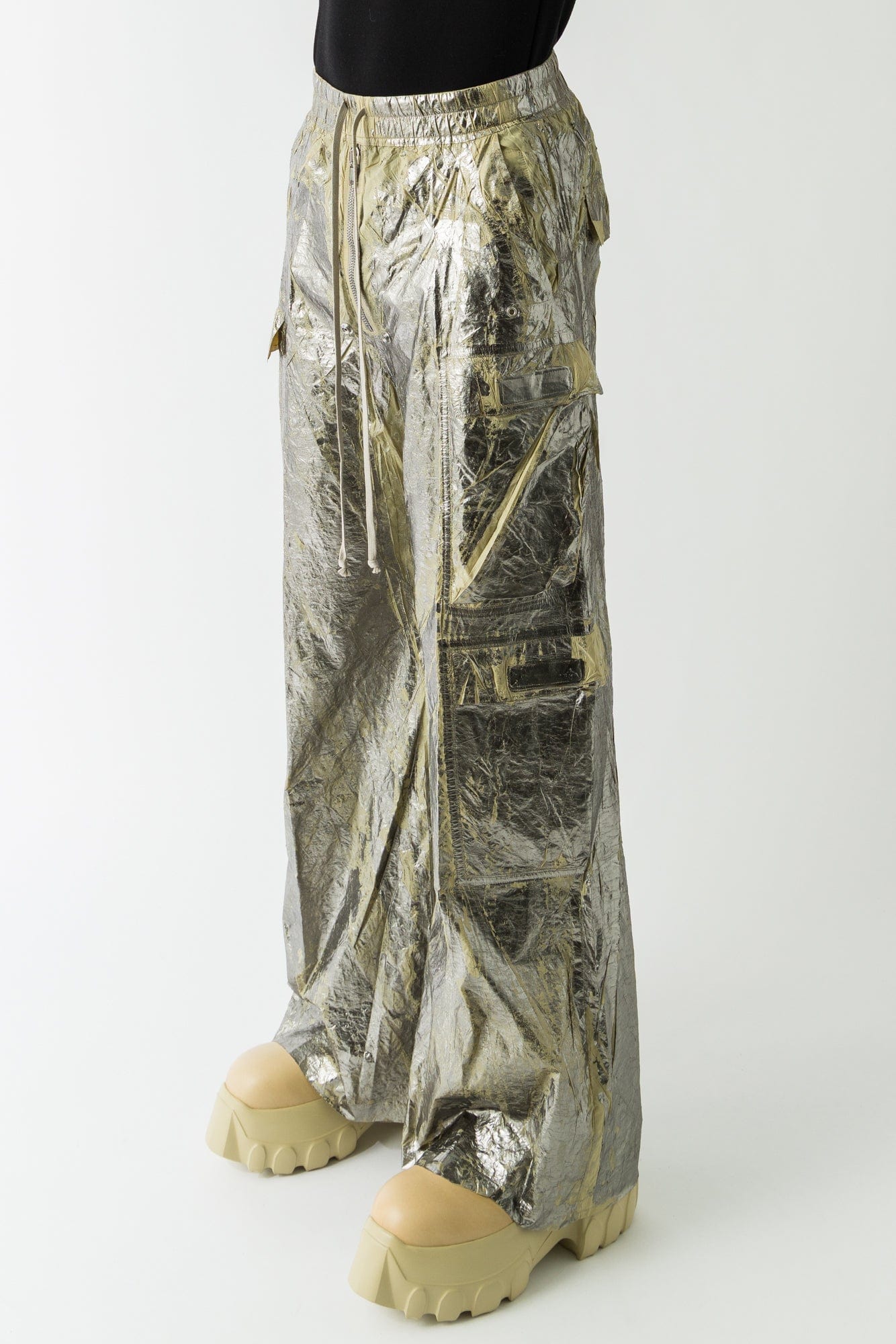 Rick Owens DRKSHDW Double Cargo Jumbo Belas in Palladium - Image 2
