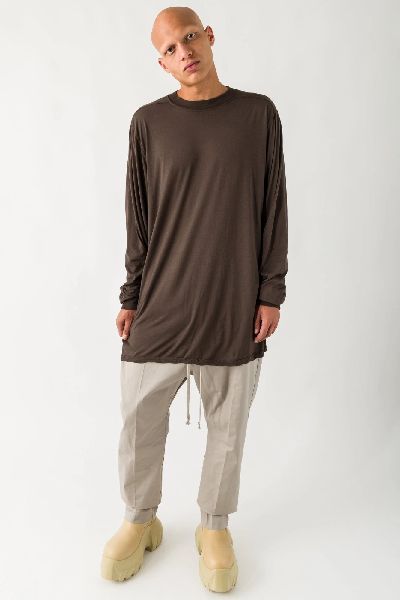 Rick Owens DRKSHDW Jumbo LS T in Dark Dust - Image 4