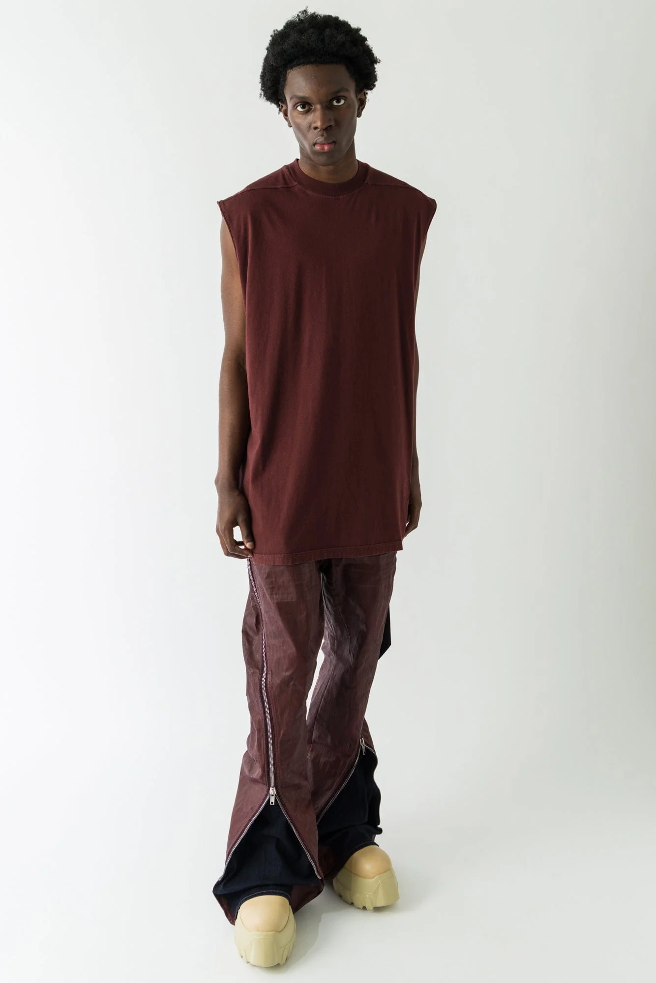 Rick Owens DRKSHDW Tarp T in Scab - Image 4