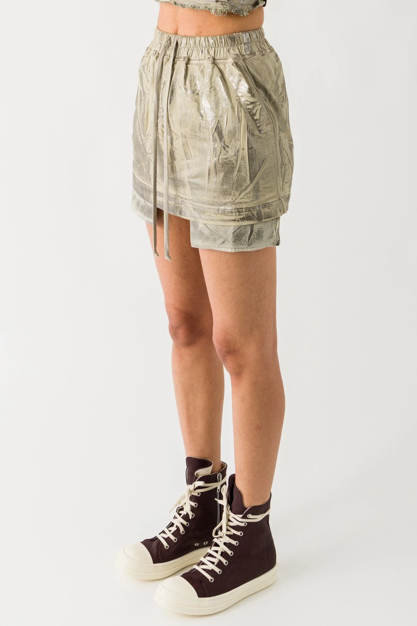 Rick Owens DRKSHDW Fog Mini Skirt in Gold - Image 2