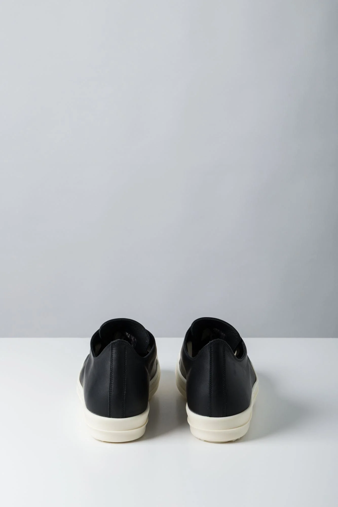 Rick Owens Low Sneaks in Black-Milk-Milk - Image 5
