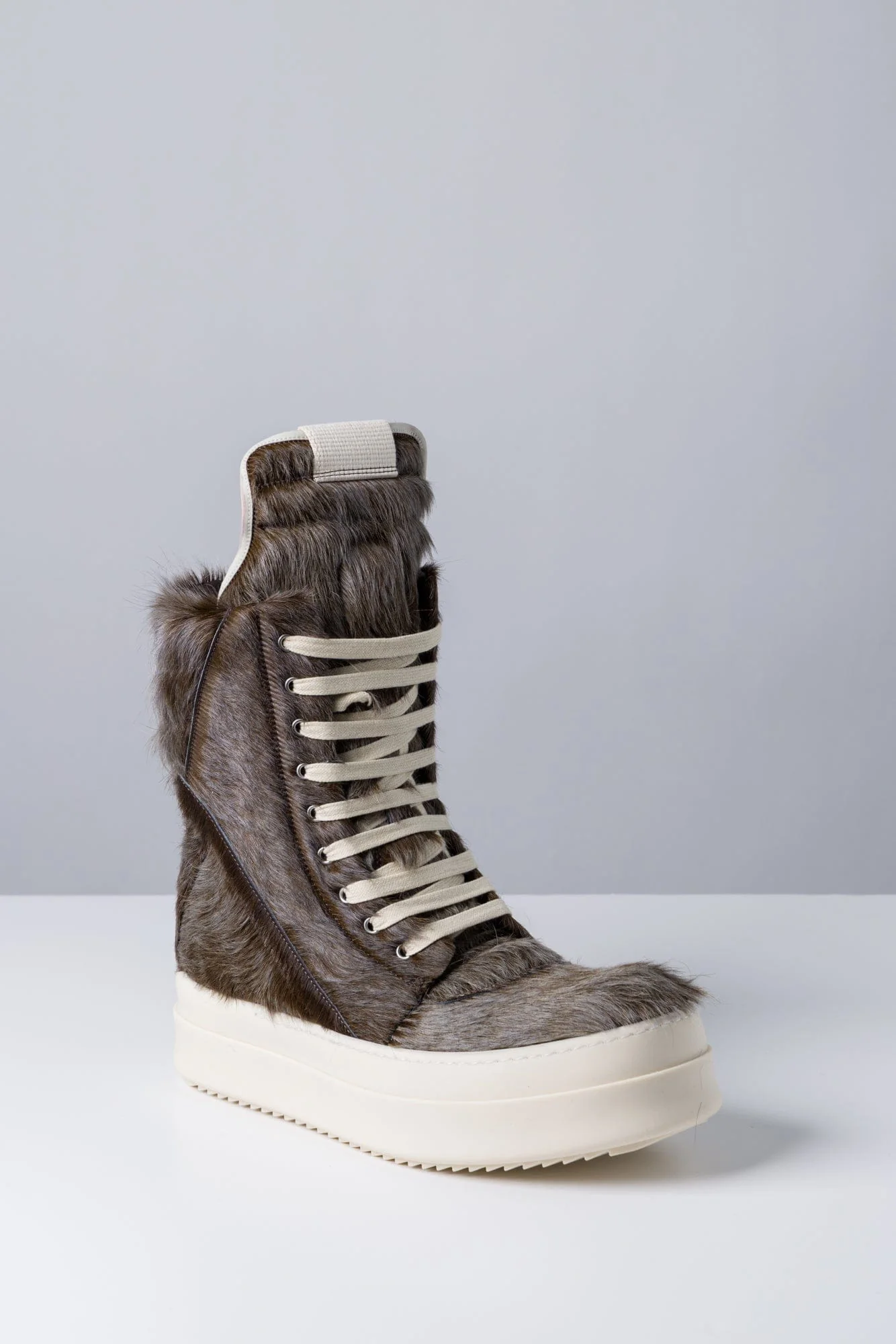 Rick Owens MegaGeobaskets in Indigo Calf Hair - Image 2