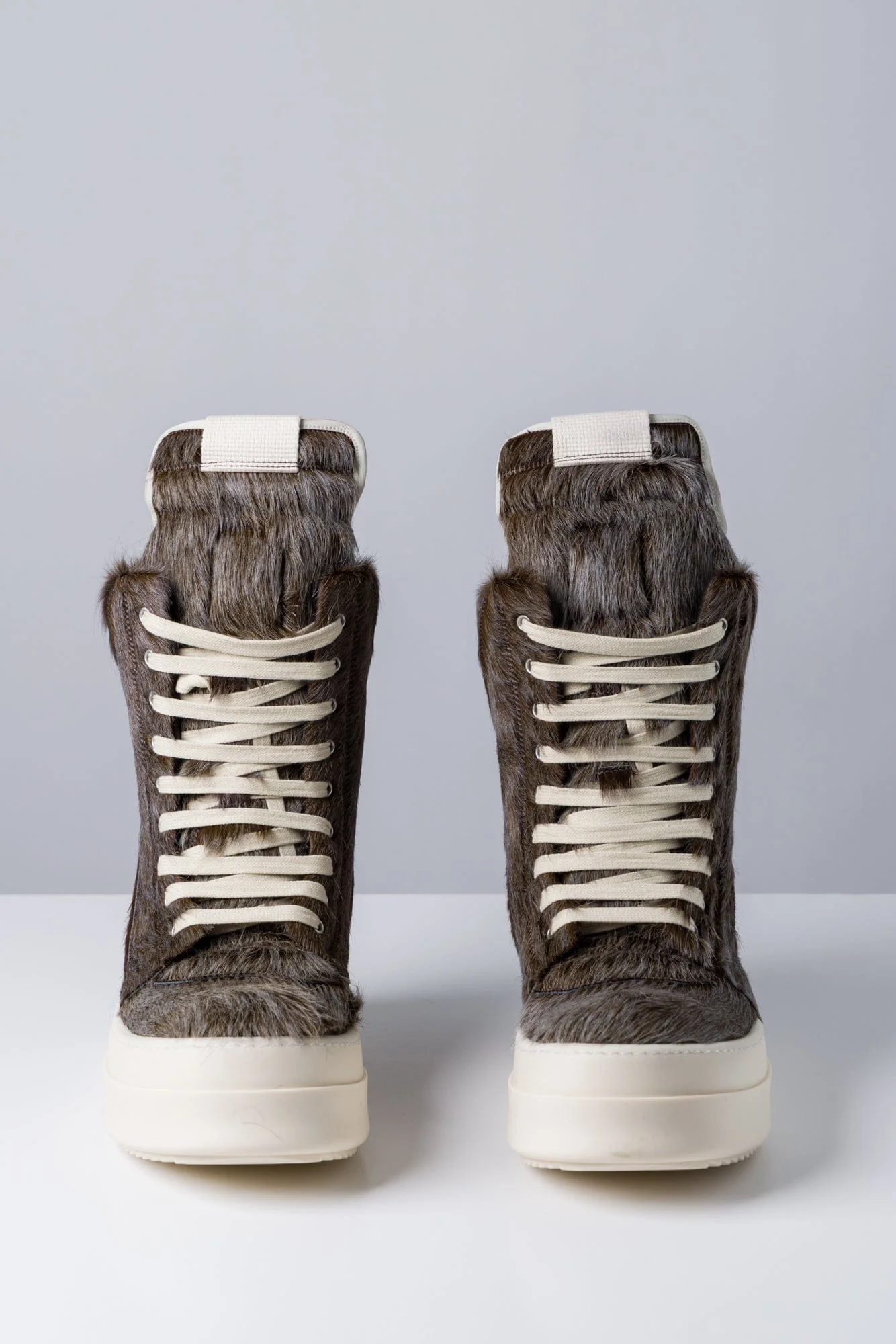 Rick Owens MegaGeobaskets in Indigo Calf Hair - Image 3
