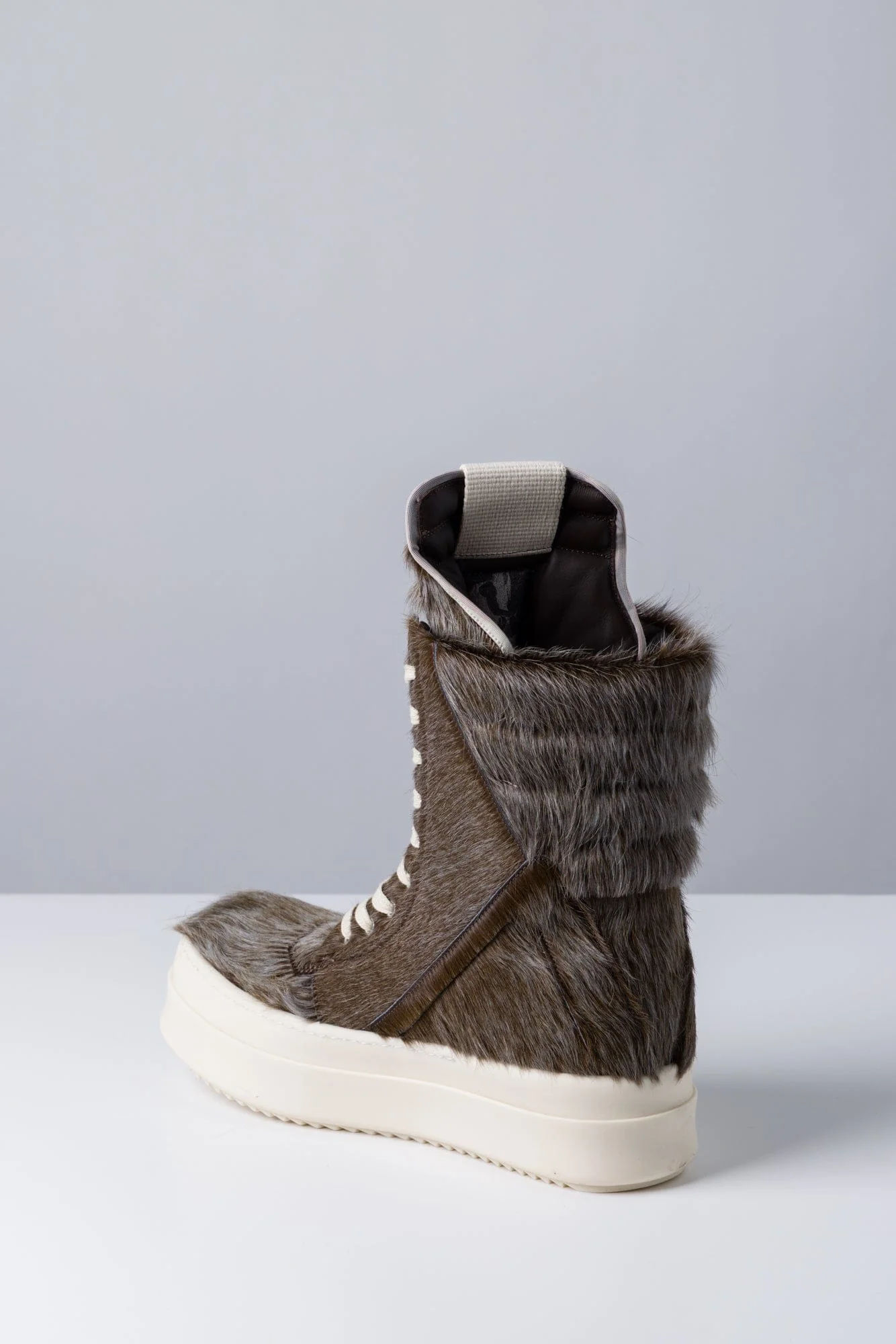 Rick Owens MegaGeobaskets in Indigo Calf Hair - Image 4