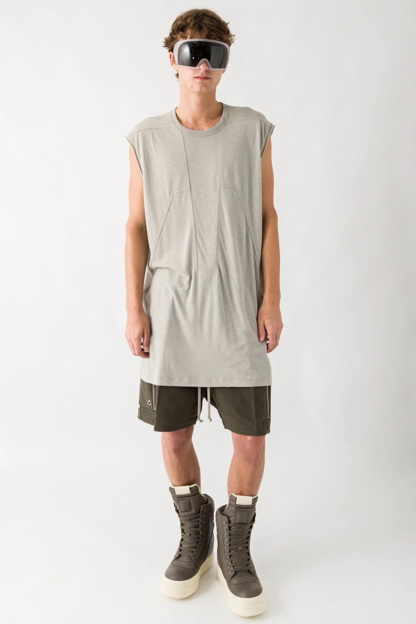Rick Owens Splintered Tarp T in Pearl - Image 4