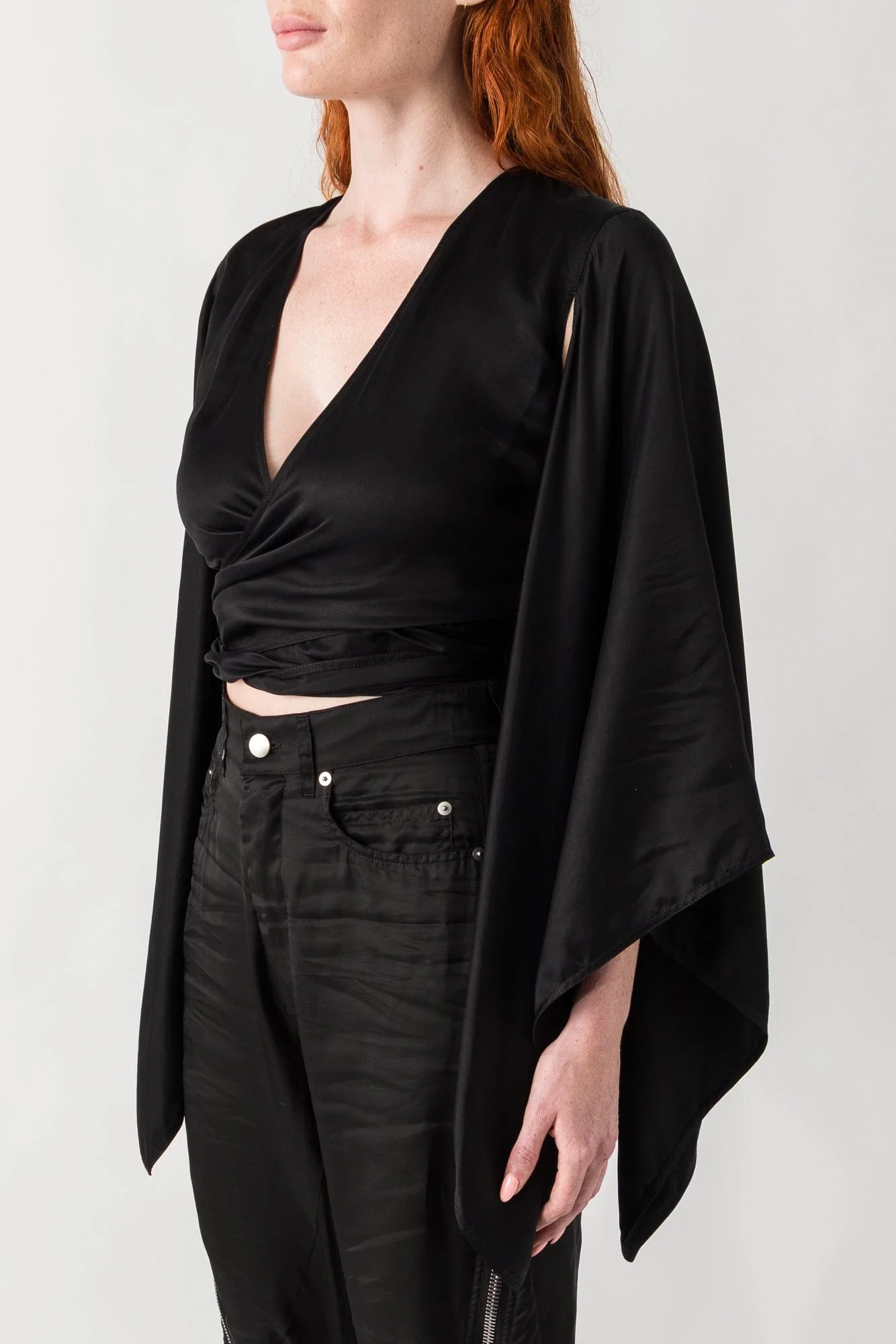Rick Owens Wrap Top Flag Sleeve - Image 2
