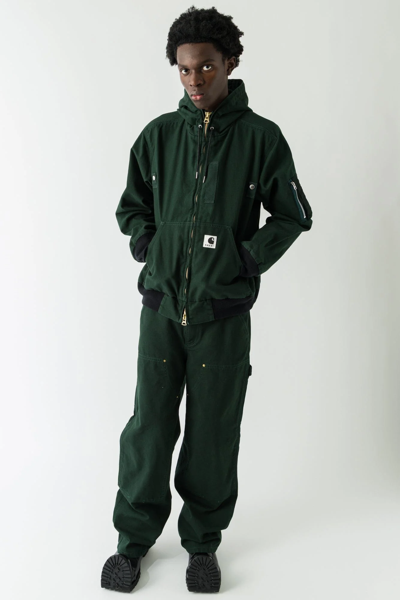 Sacai Carhartt Duck Pants In Green - Image 4