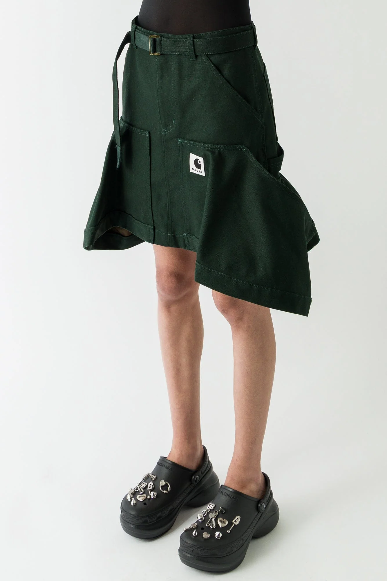 Sacai Carhartt Duck Skirt In Green - Image 2