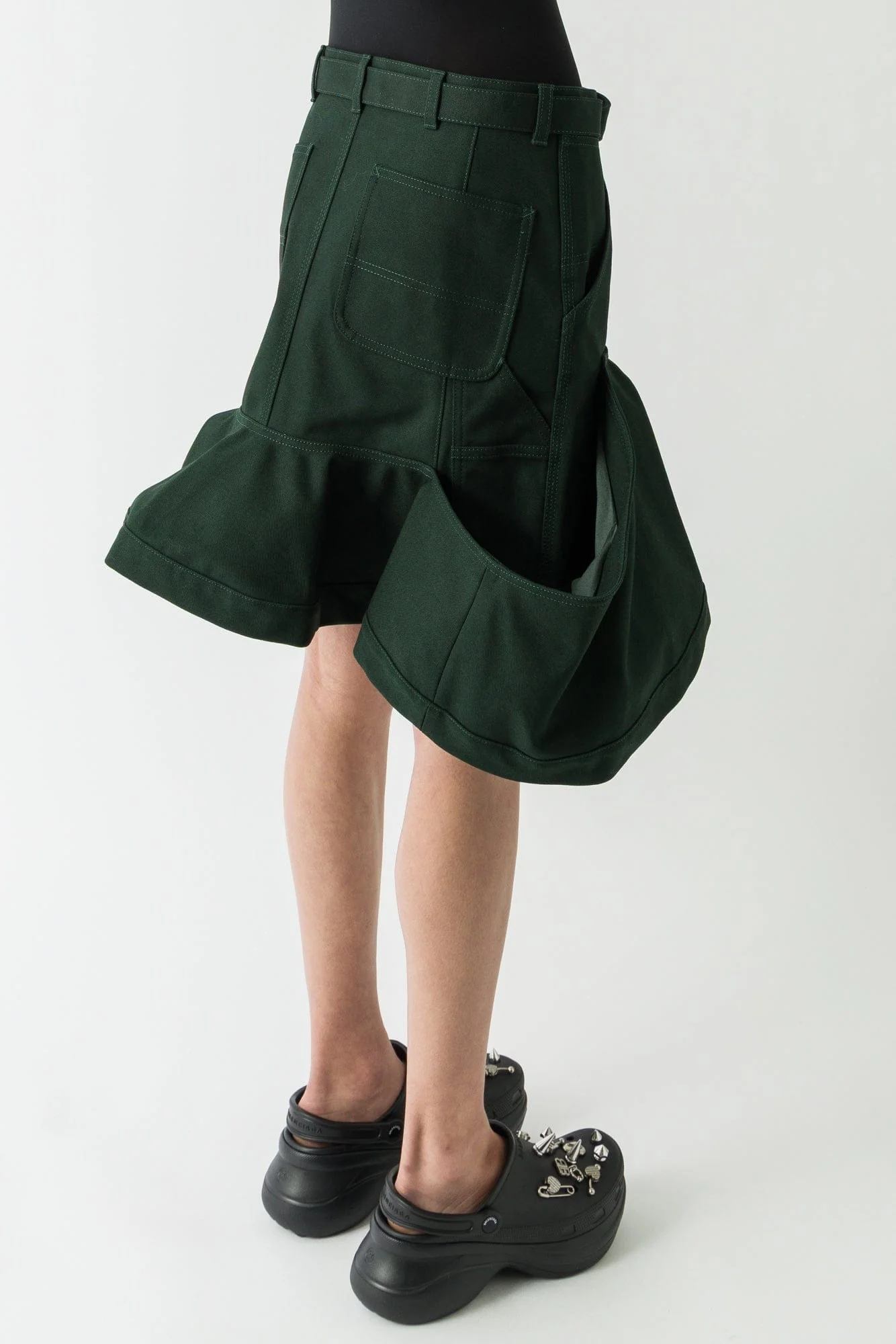 Sacai Carhartt Duck Skirt In Green - Image 3