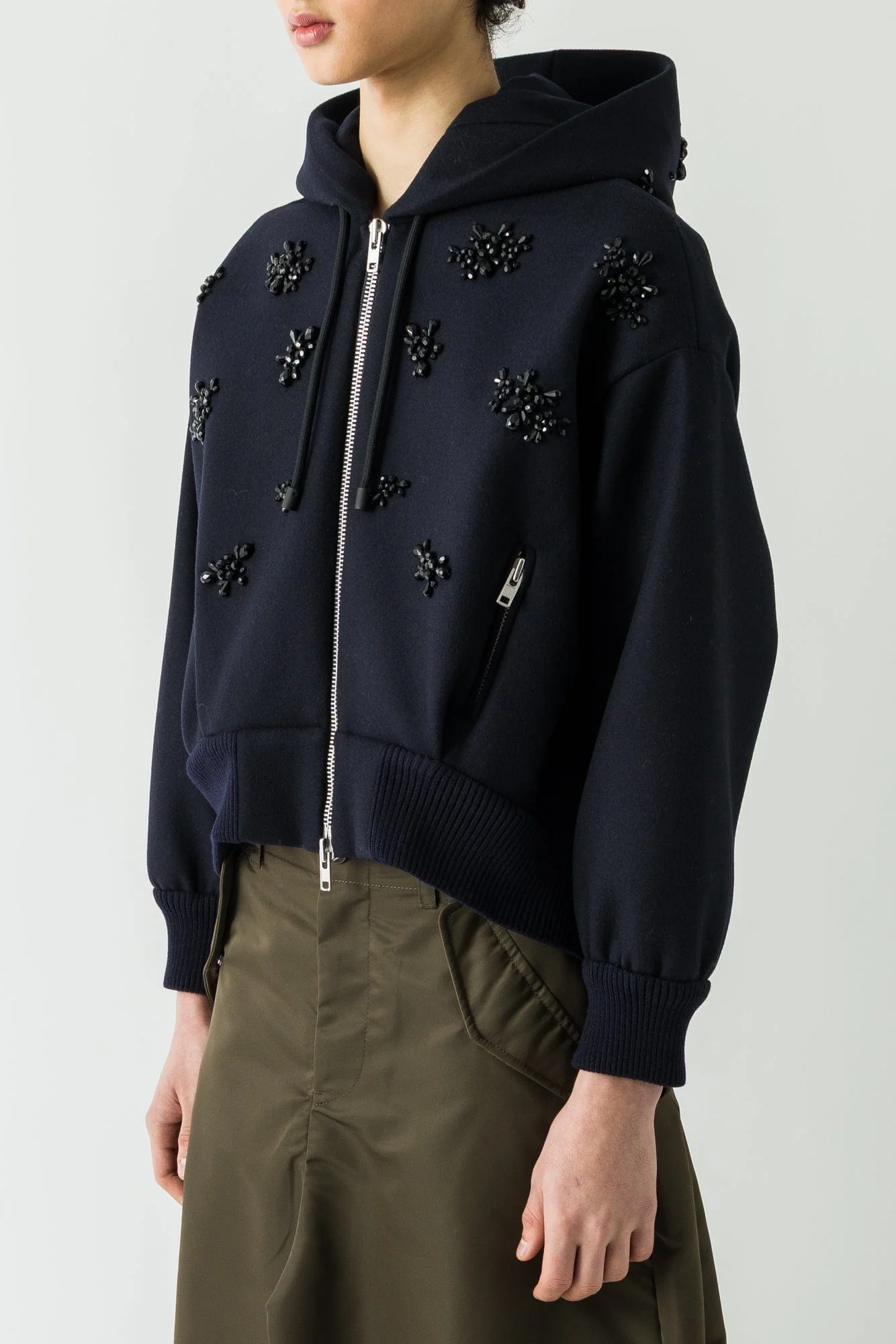 Simone Rocha Hooded Embroidered Bomber Jacket - Image 2